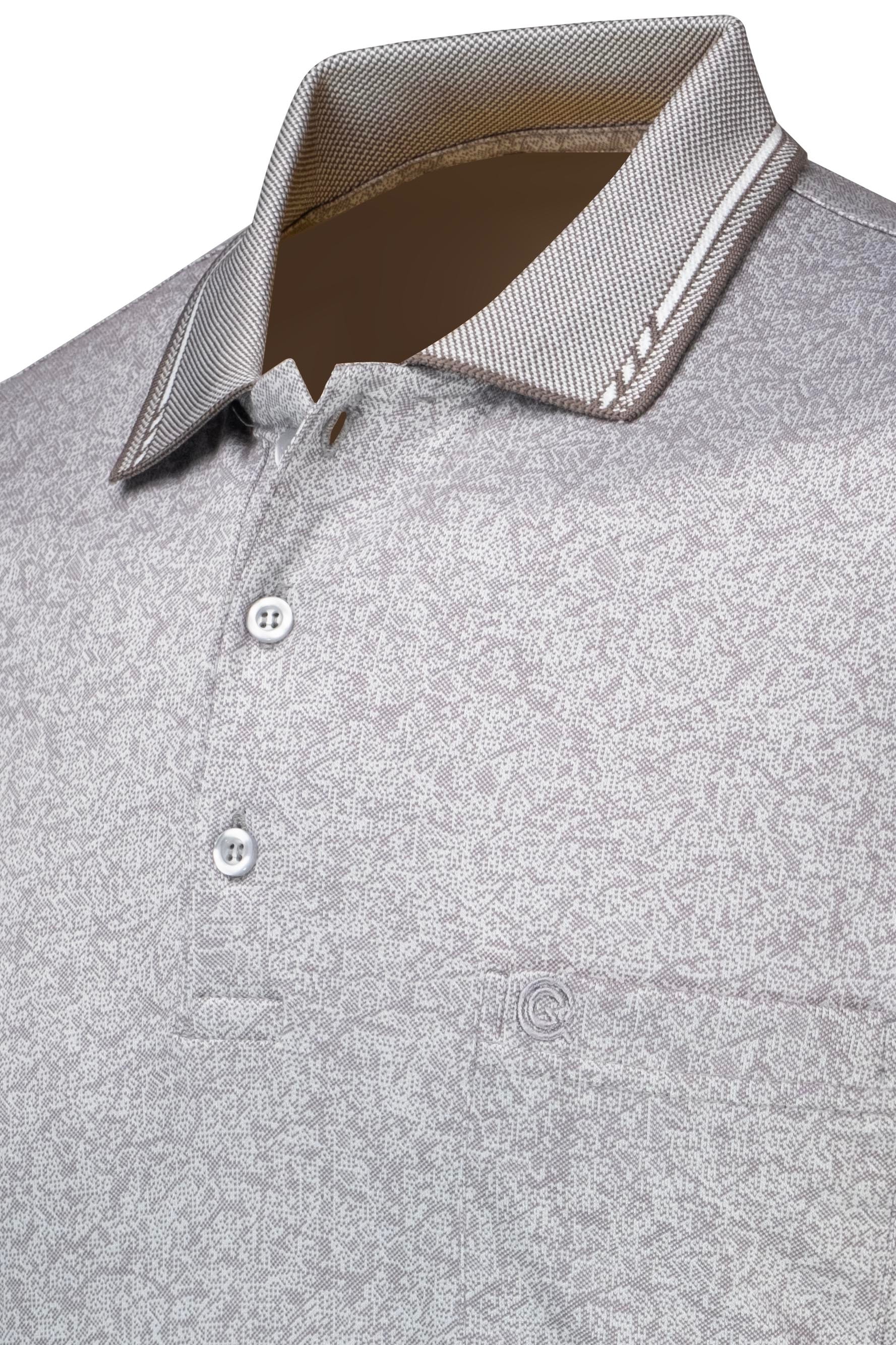Erkek Polo Yaka Düğmeli Cepli Tişört Klasik Kalıp - GRİ