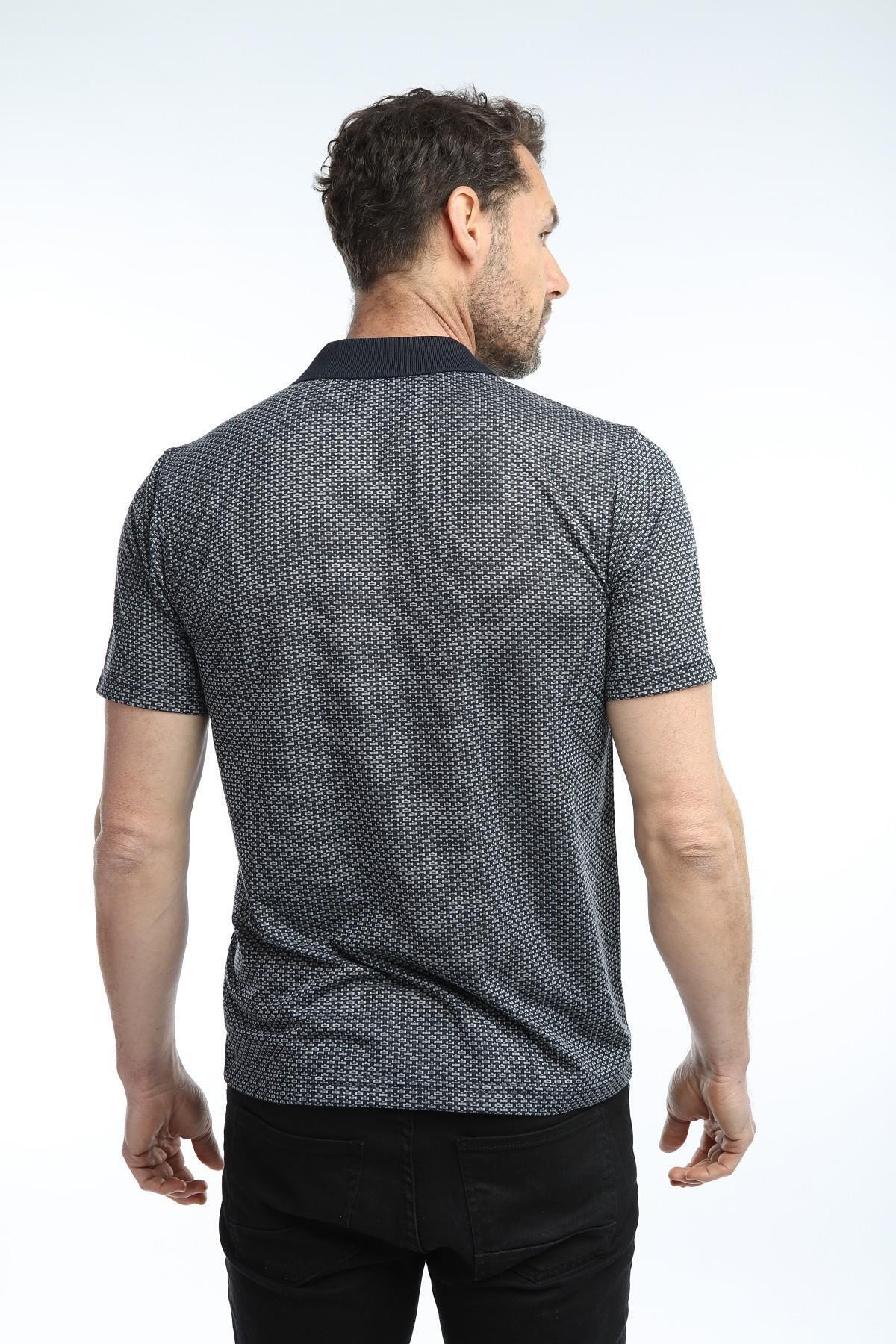 Erkek Lacivert Cep Detaylı Klasik Kesim Polo Yaka T-shirt