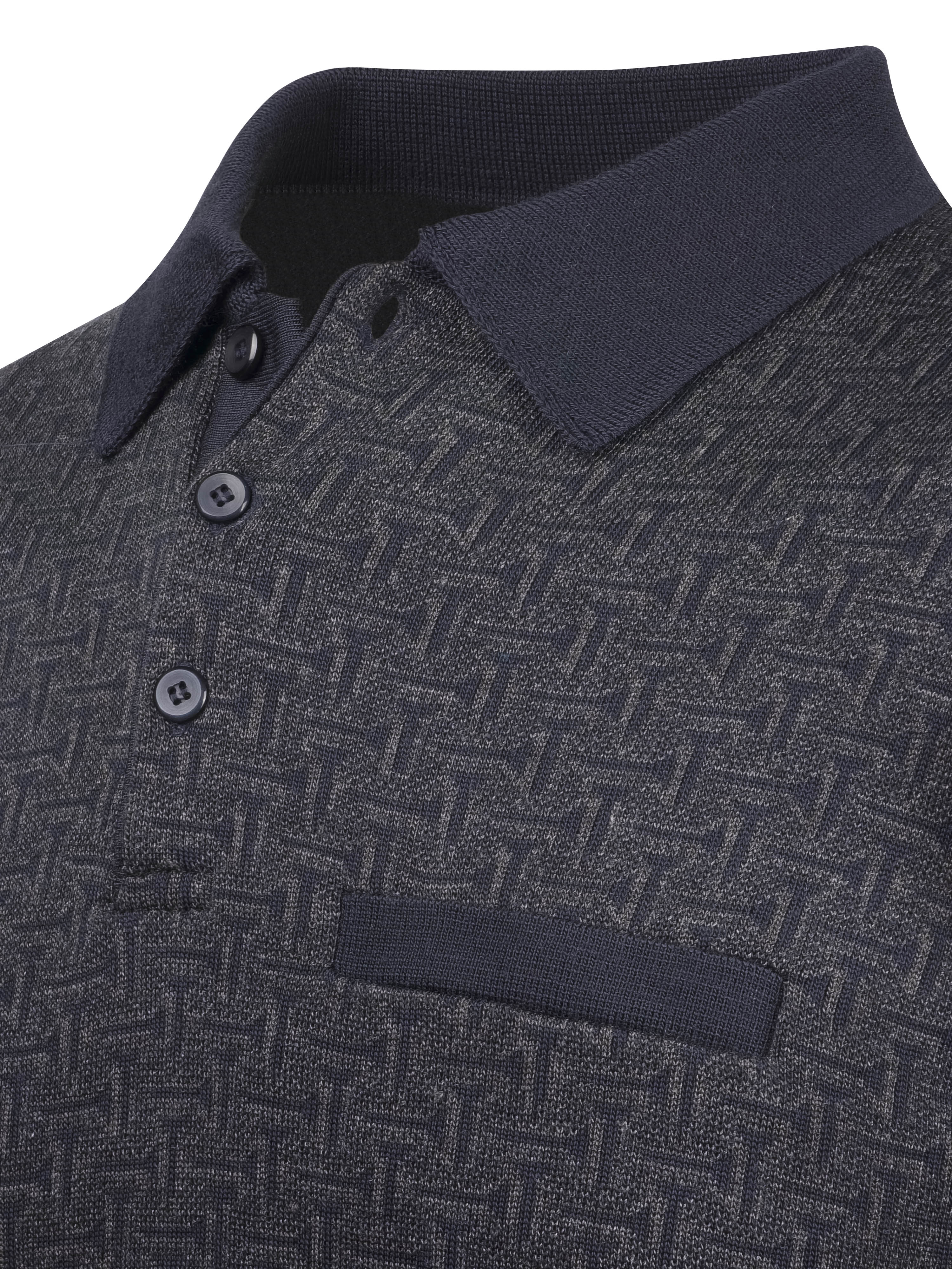 Çizgi Triko Erkek Polo Yaka Triko Kazak Desenli Kol Ve Bel Lastikli Çelik Örgü Klasik Kalıp