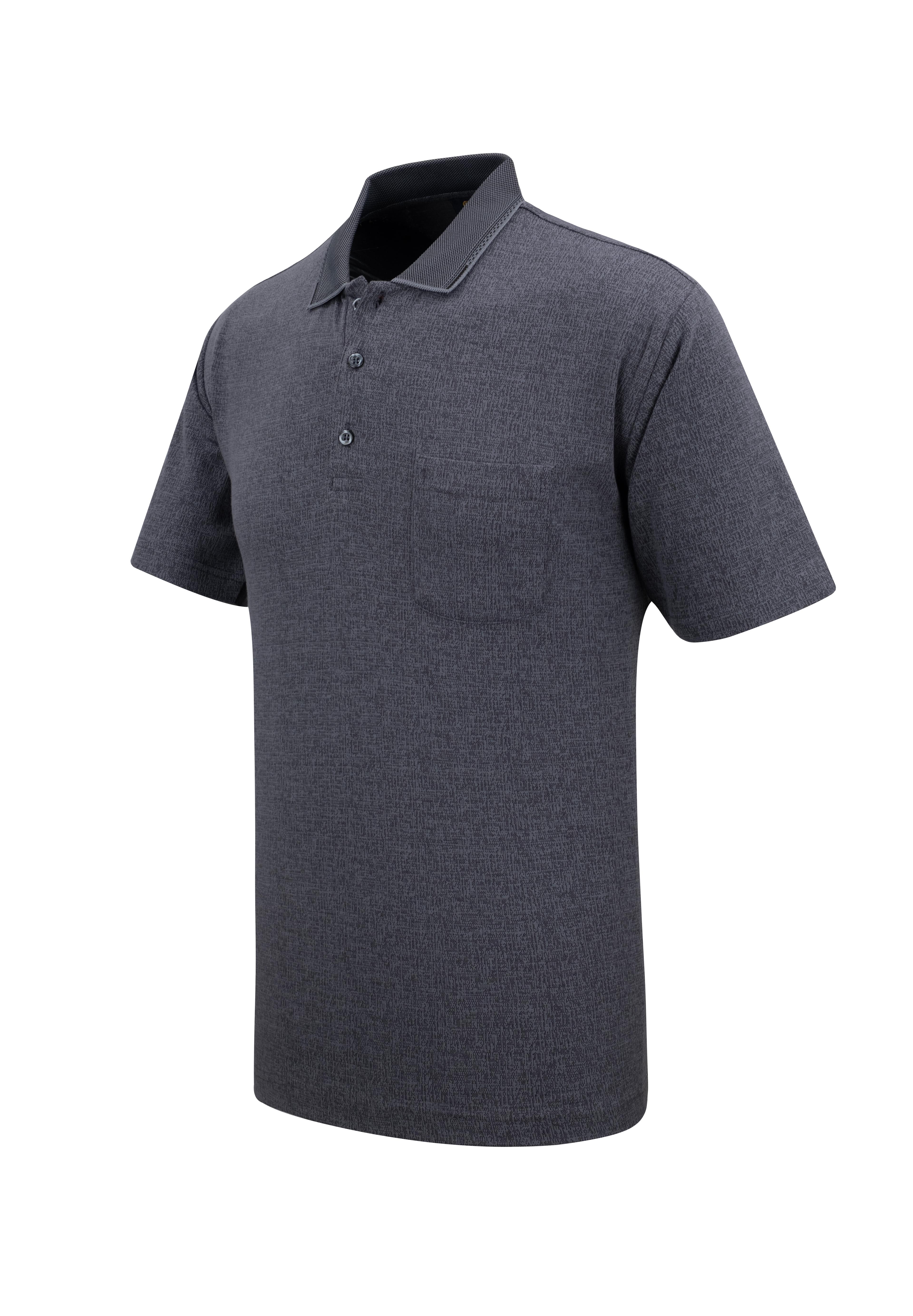 Erkek Polo Yaka Cepli Klasik Kalıp Tişört - 5116 - GRİ