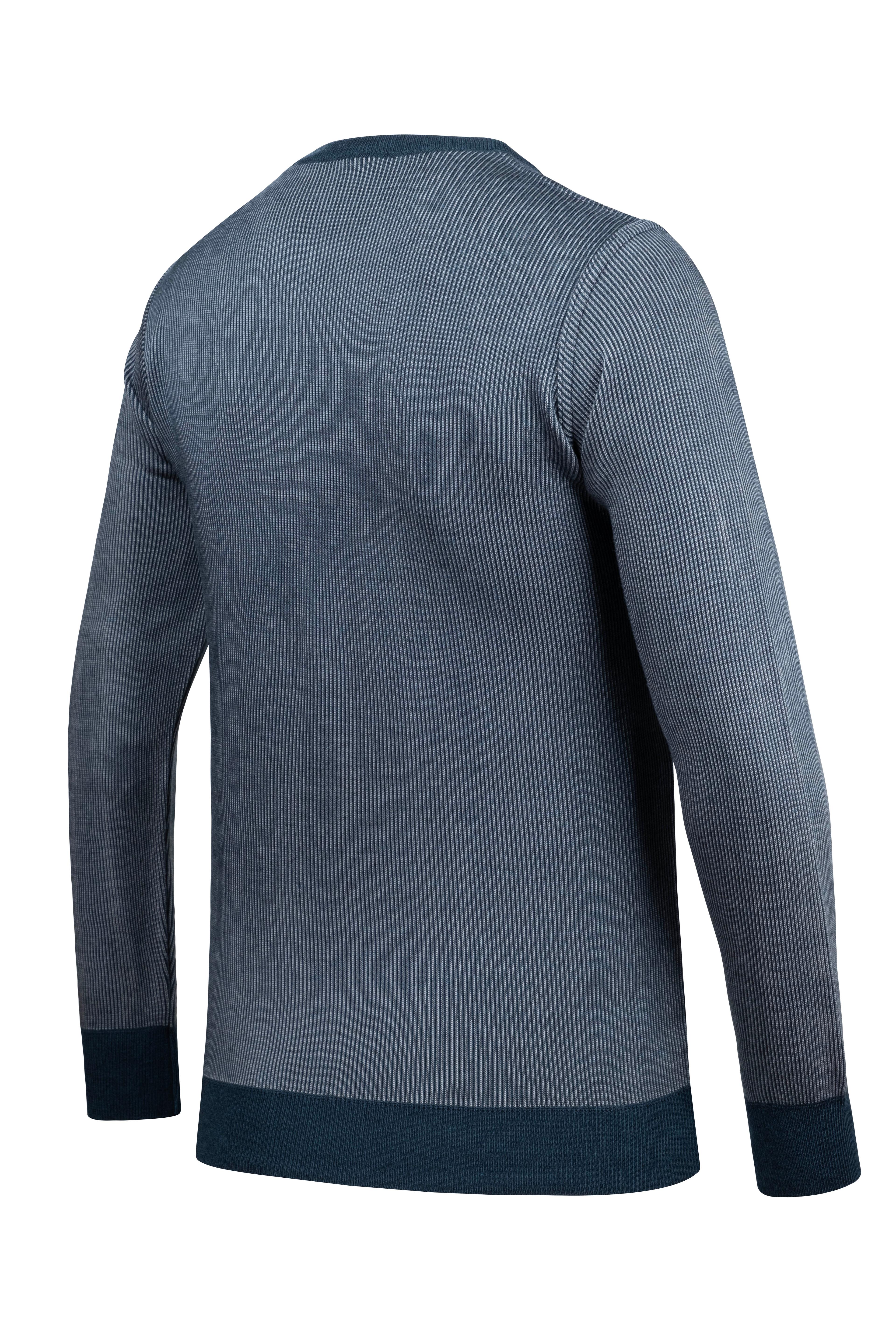 Stripe Knitwear Men's Crew Neck Knitwear Sweater Patterned Sleeve and Waist Elastic Steel Knitted Classic Pattern - 5015C - OIL