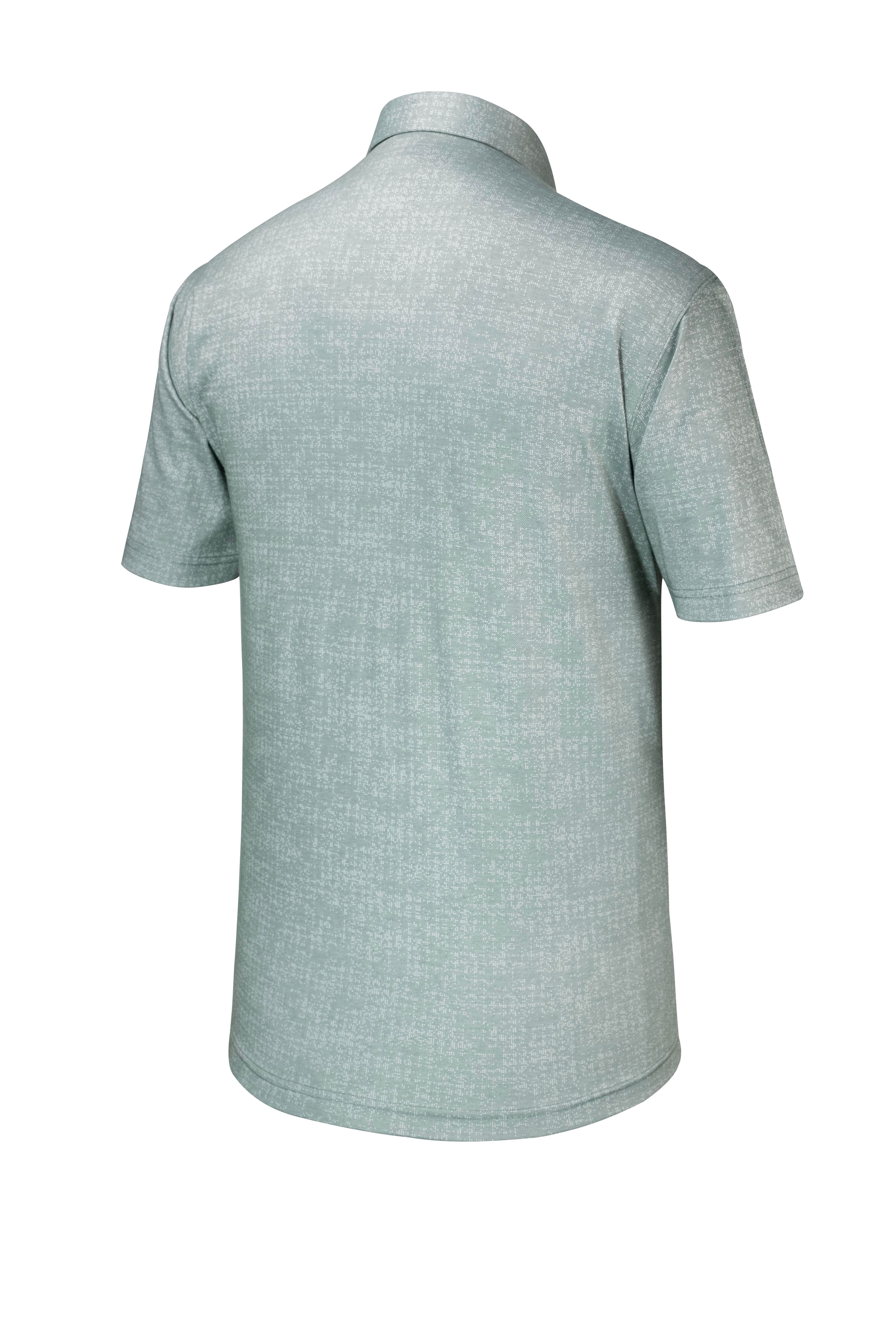 Erkek Gömlek Yaka Düğmeli Cepli Tişört Klasik Kalıp - YEŞİL