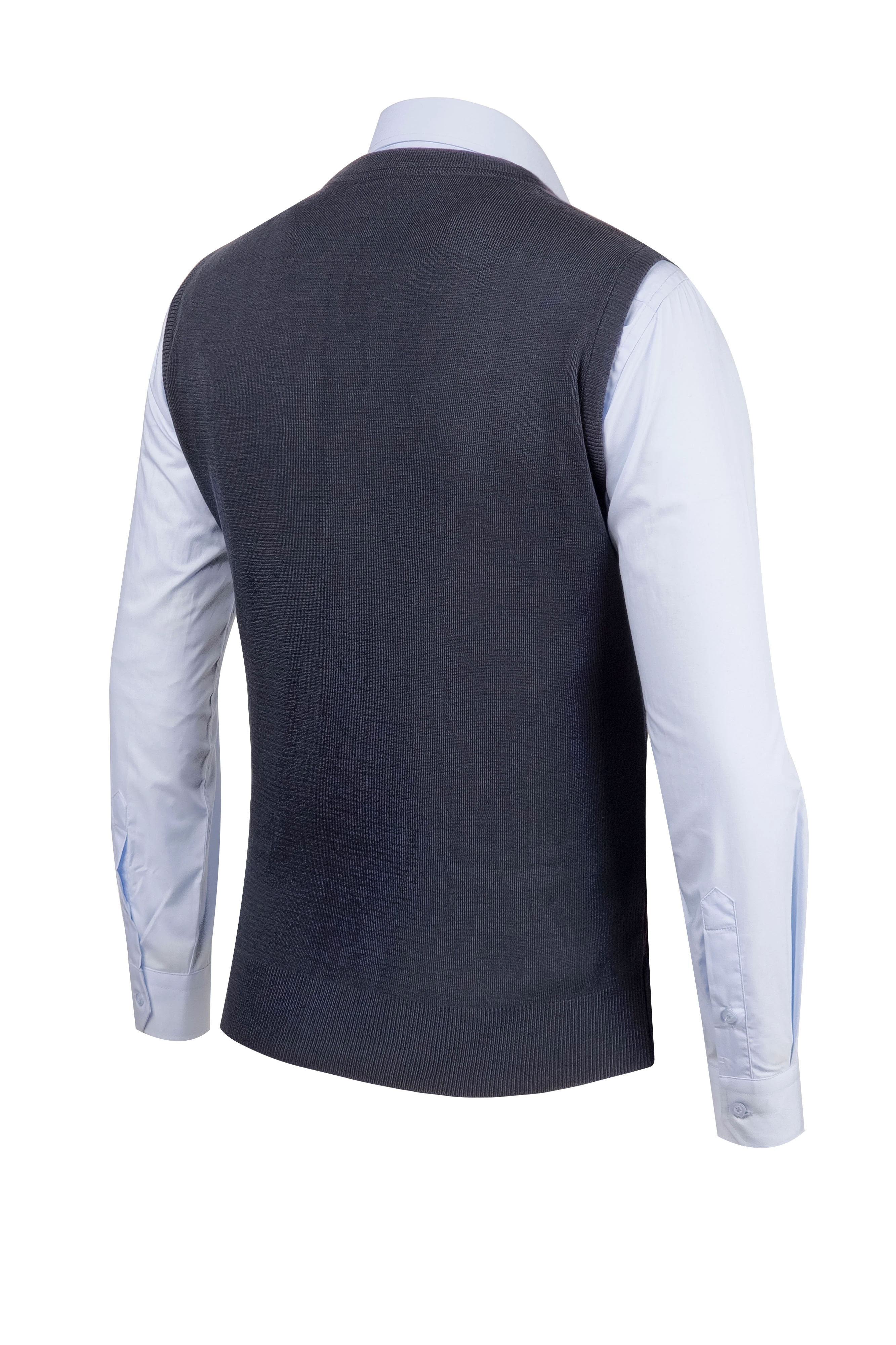 Çizgi Triko Erkek Triko V Yaka Yelek Düğmeli Cep Detaylı Desenli Bel Lastikli Çelik Örgü