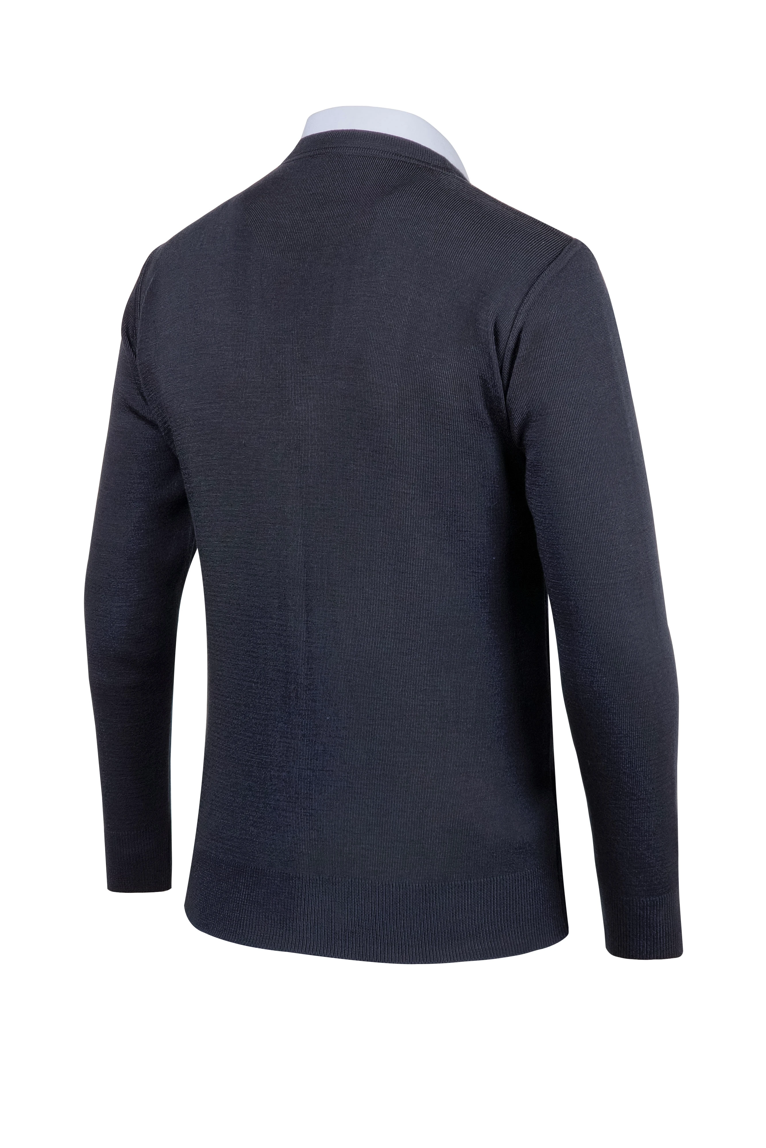 Çizgi Triko Erkek V Yaka Triko Hırka Düğmeli Cep Detaylı Desenli Çelik Örgü Klasik Kalıp