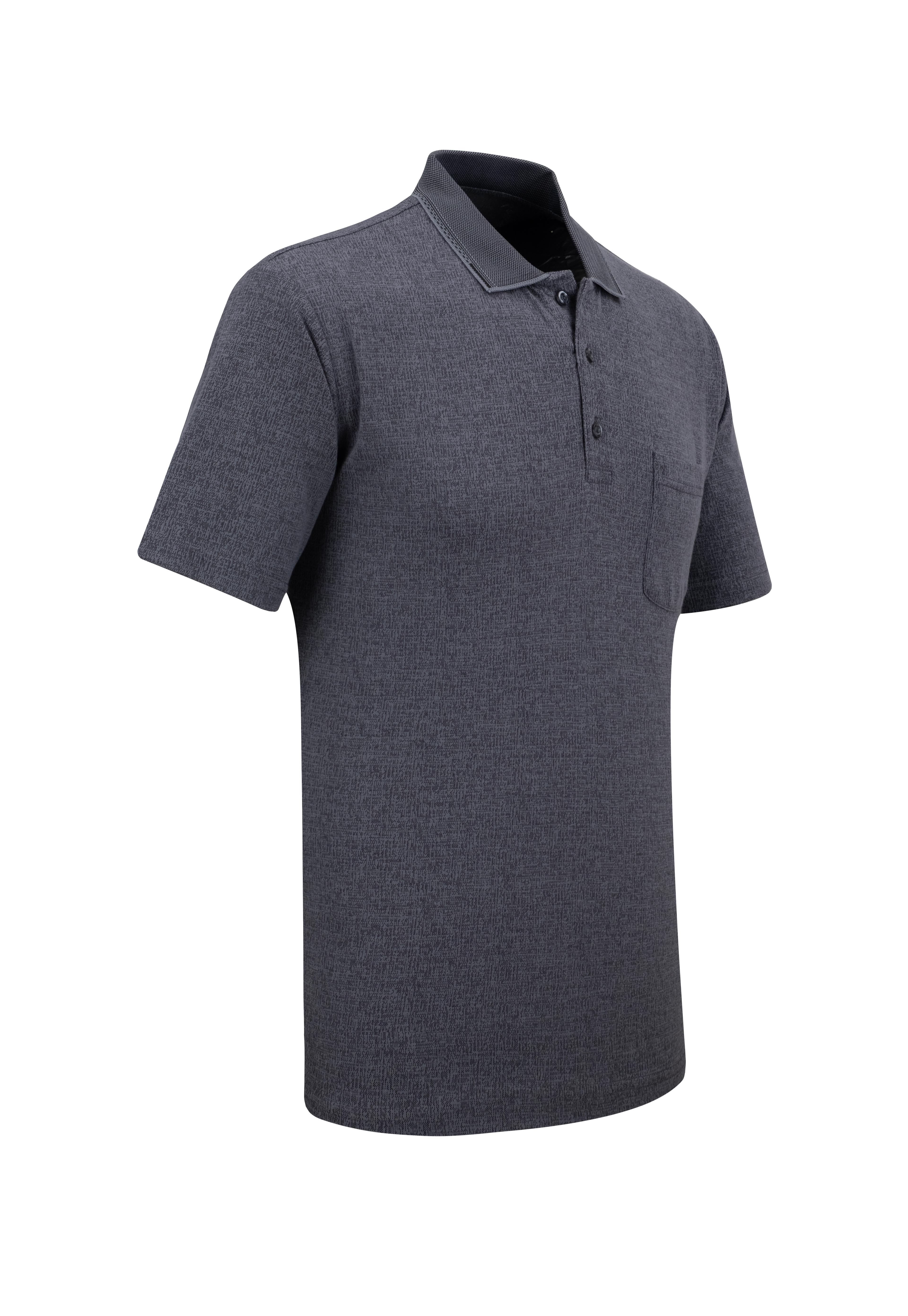 Erkek Polo Yaka Cepli Klasik Kalıp Tişört - 5116 - GRİ
