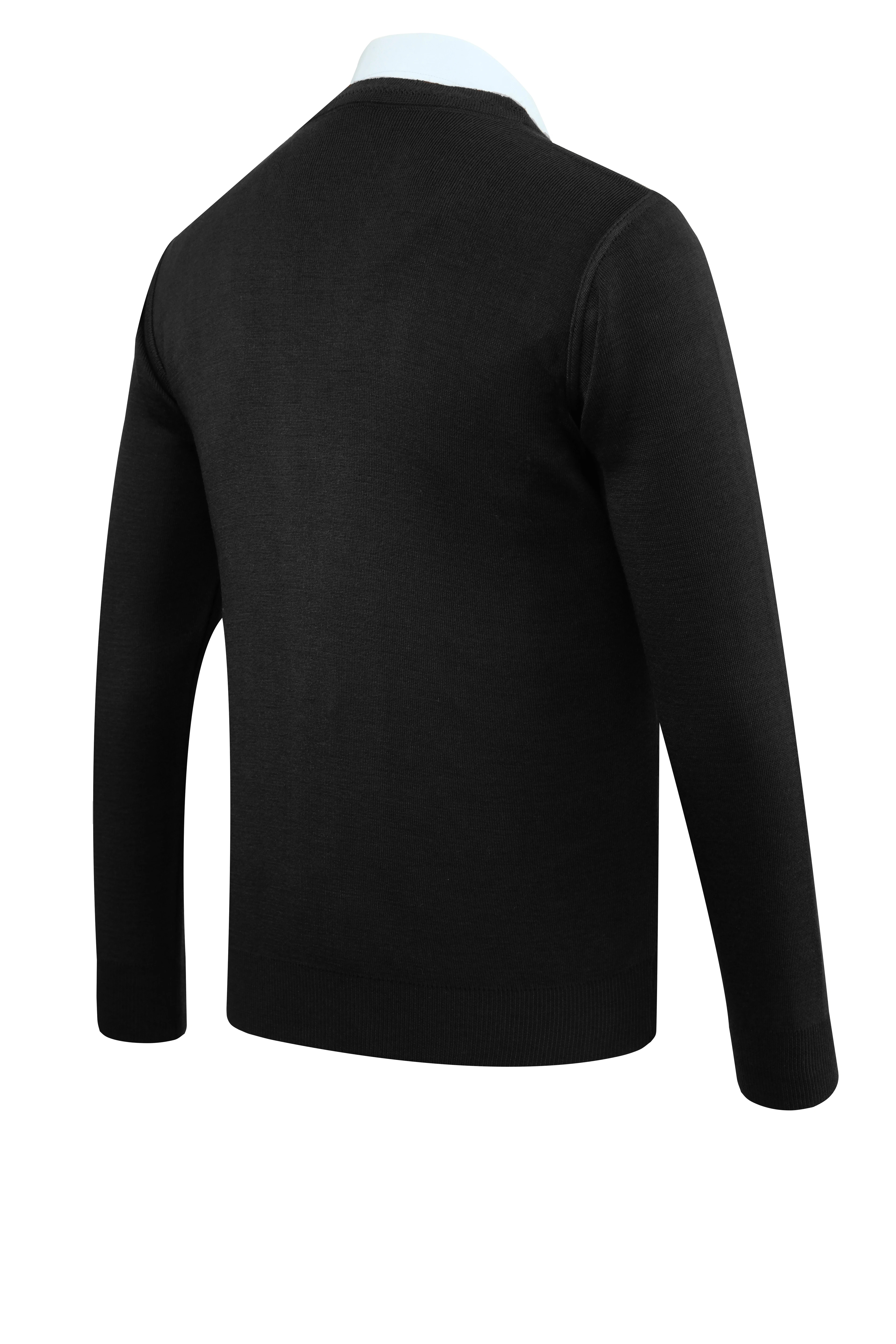 Erkek Düğmeli Hırka Cepli Desenli Çelik Örgü Klasik Kalıp - 5205M - BLACK