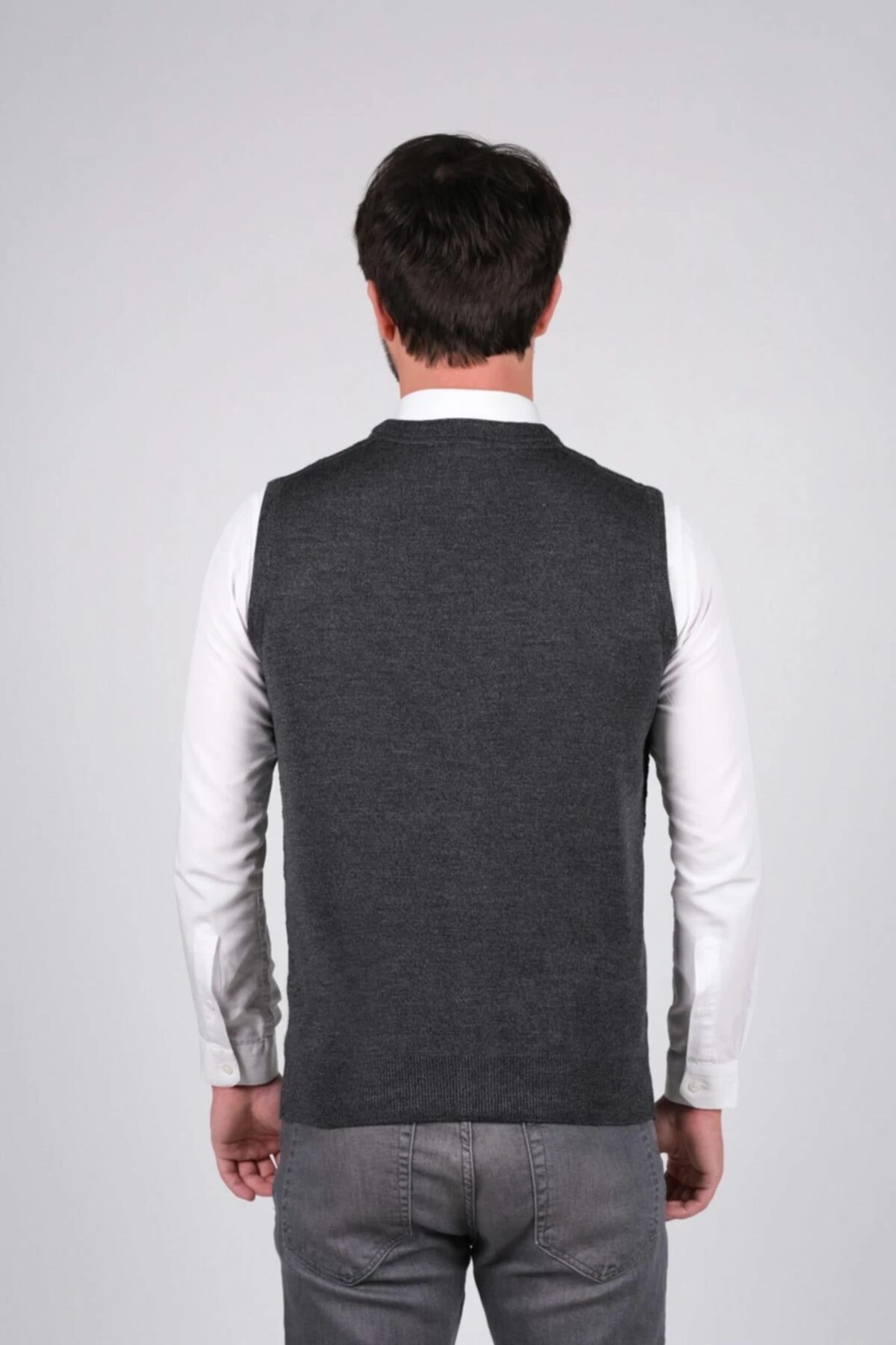 Düğmeli Erkek Triko Yelek