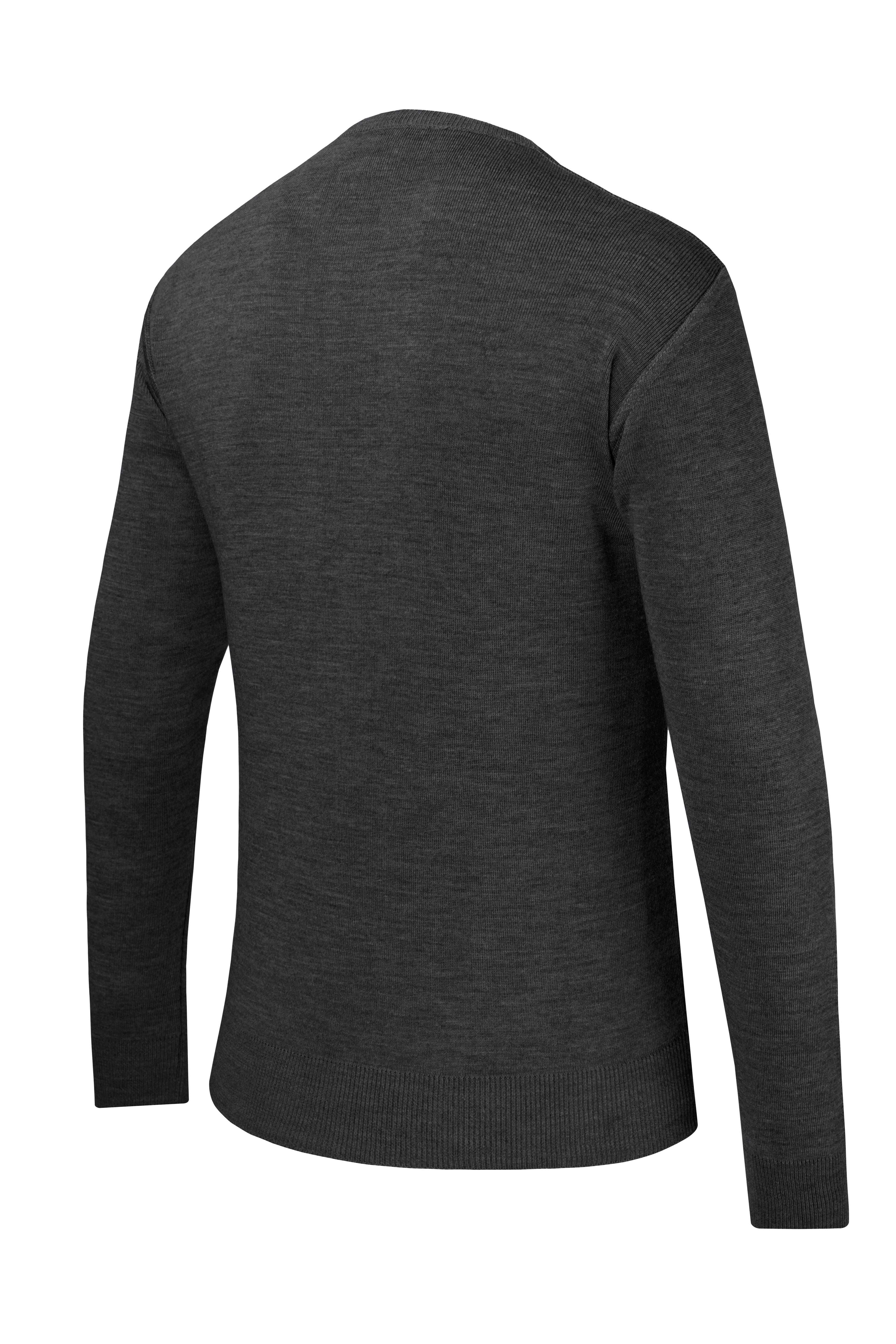 Stripe Knitwear Men's Crew Neck Knitwear Sweater Patterned Sleeve and Waist Elastic Steel Knitted Regular Pattern - 5006C - ANTHRACITE