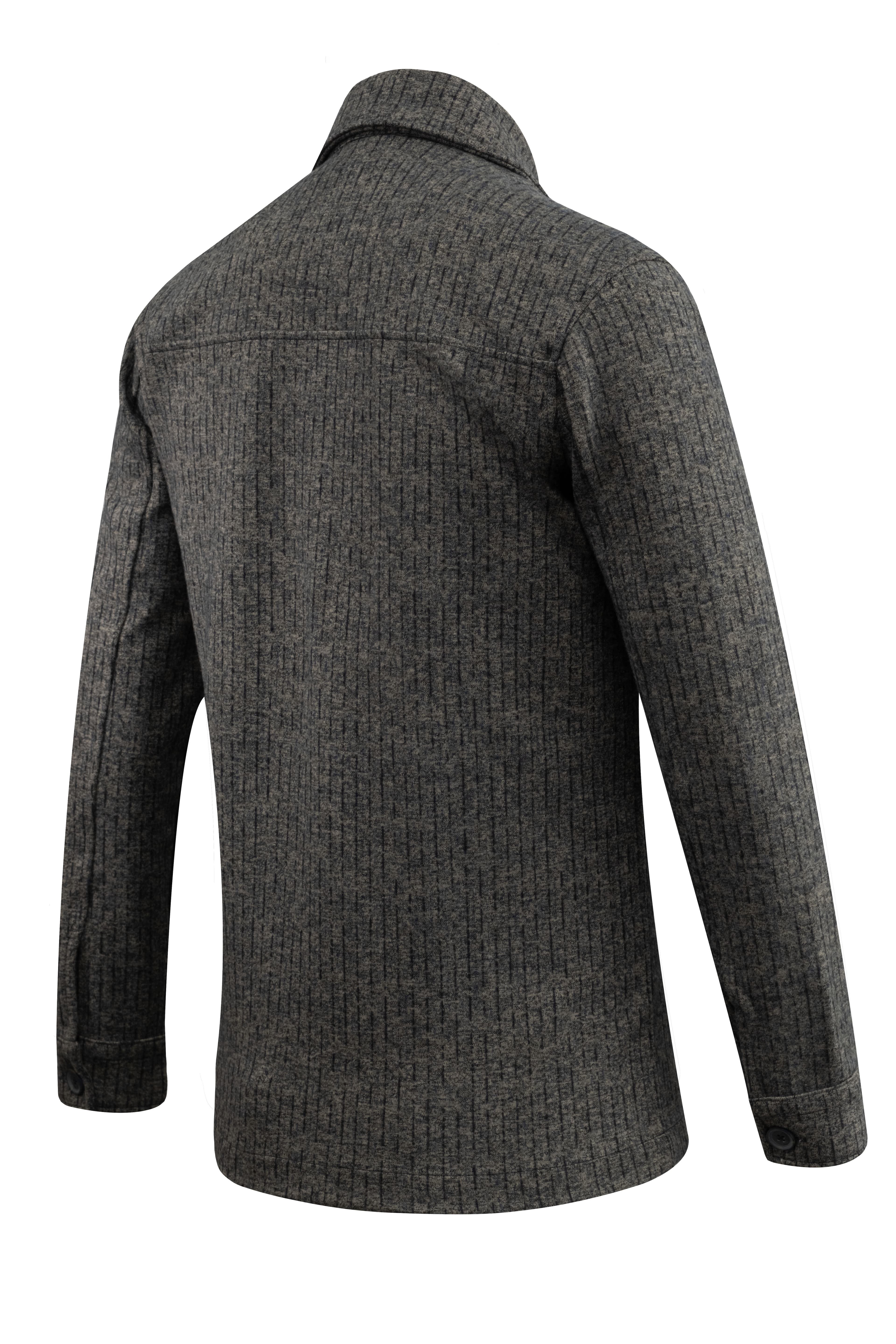 Erkek Mevsimlik Kumaş Hırka Çizgili Desenli Klasik Kalıp - 5234G - NAVY BLUE