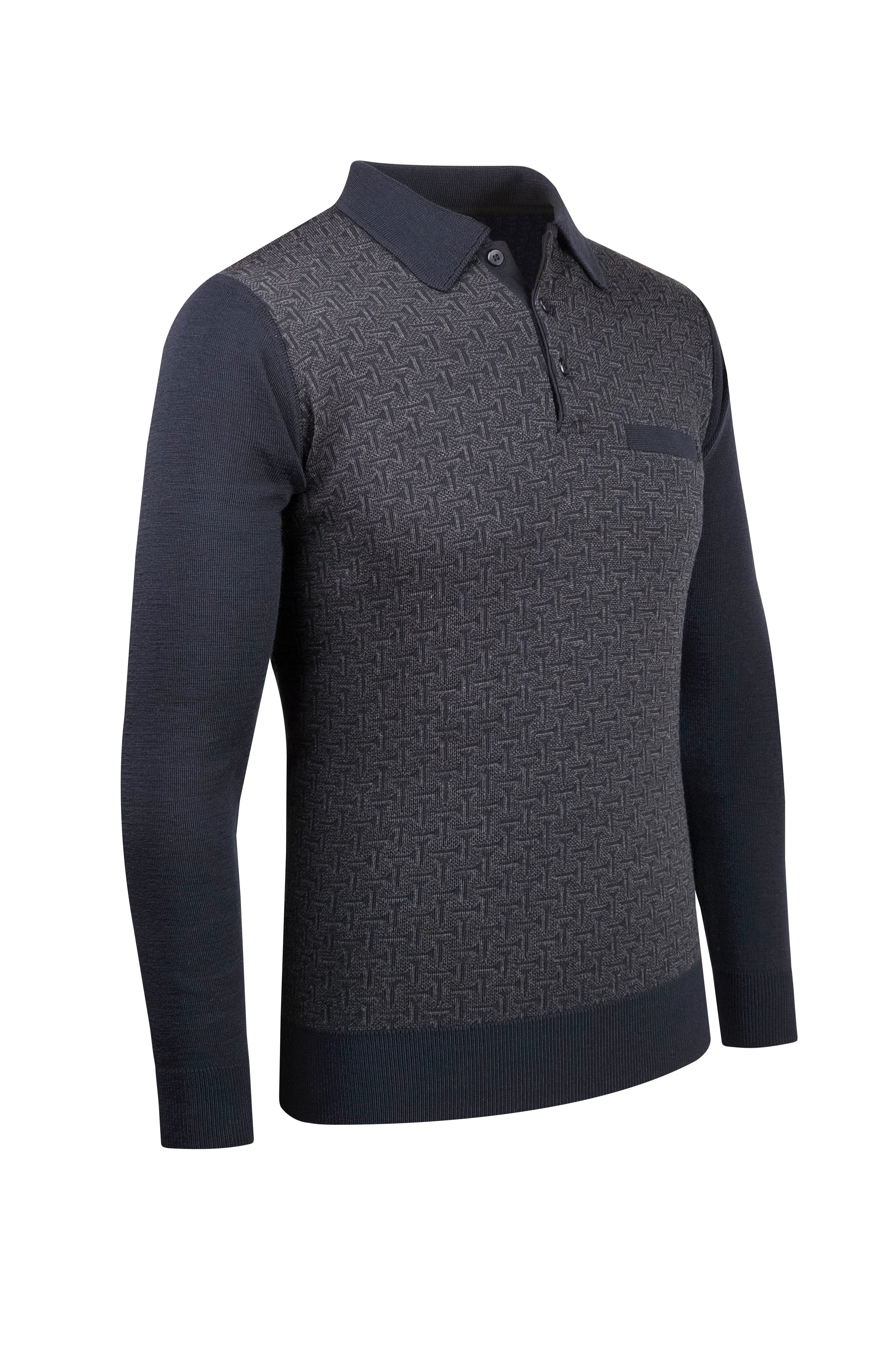 Çizgi Triko Erkek Polo Yaka Triko Kazak Desenli Kol Ve Bel Lastikli Çelik Örgü Klasik Kalıp