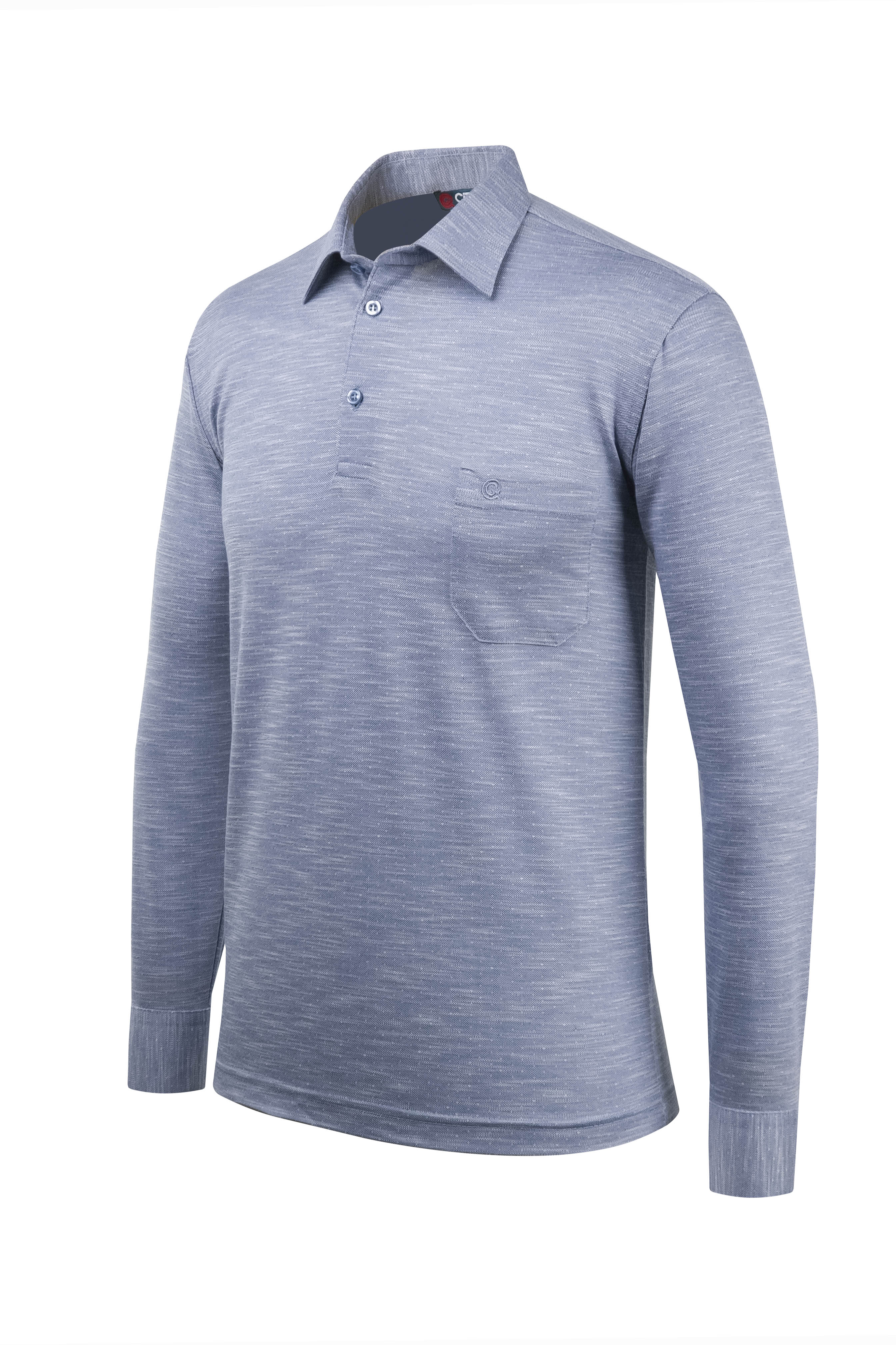 Erkek Gömlek Yaka Düğmeli Cepli Sweat Klasik Kalıp