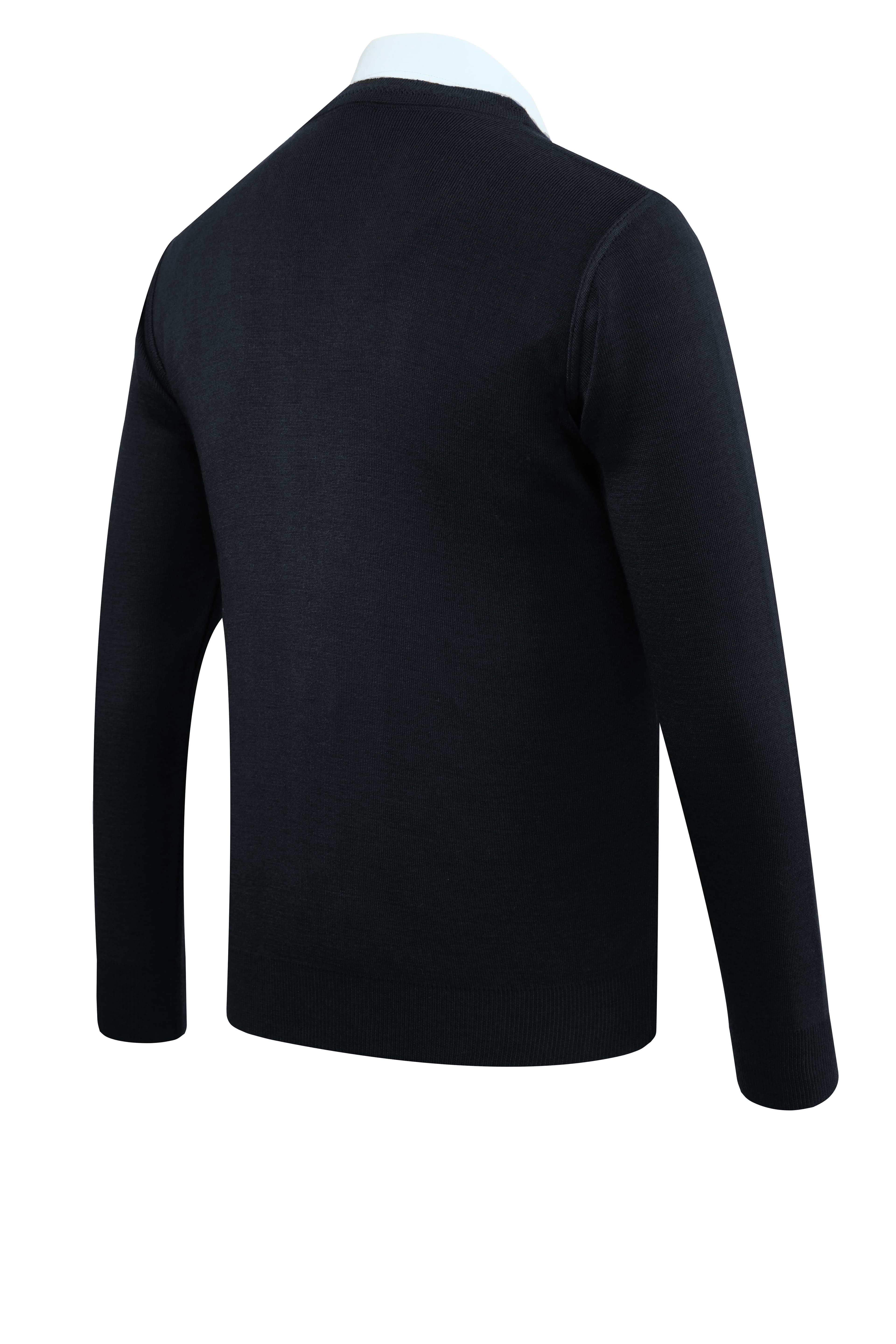Erkek Düğmeli Hırka Cepli Desenli Çelik Örgü Klasik Kalıp - 5205M - NAVY BLUE
