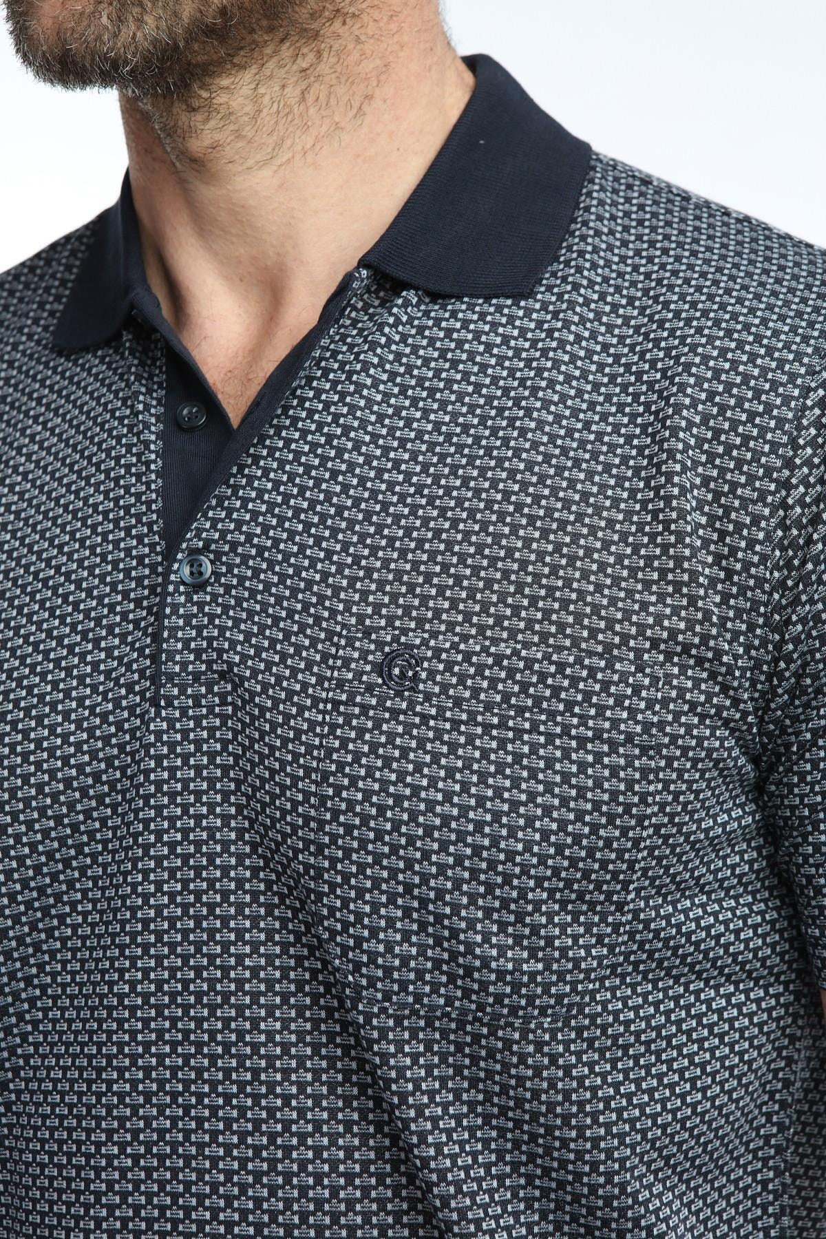 Erkek Lacivert Cep Detaylı Klasik Kesim Polo Yaka T-shirt