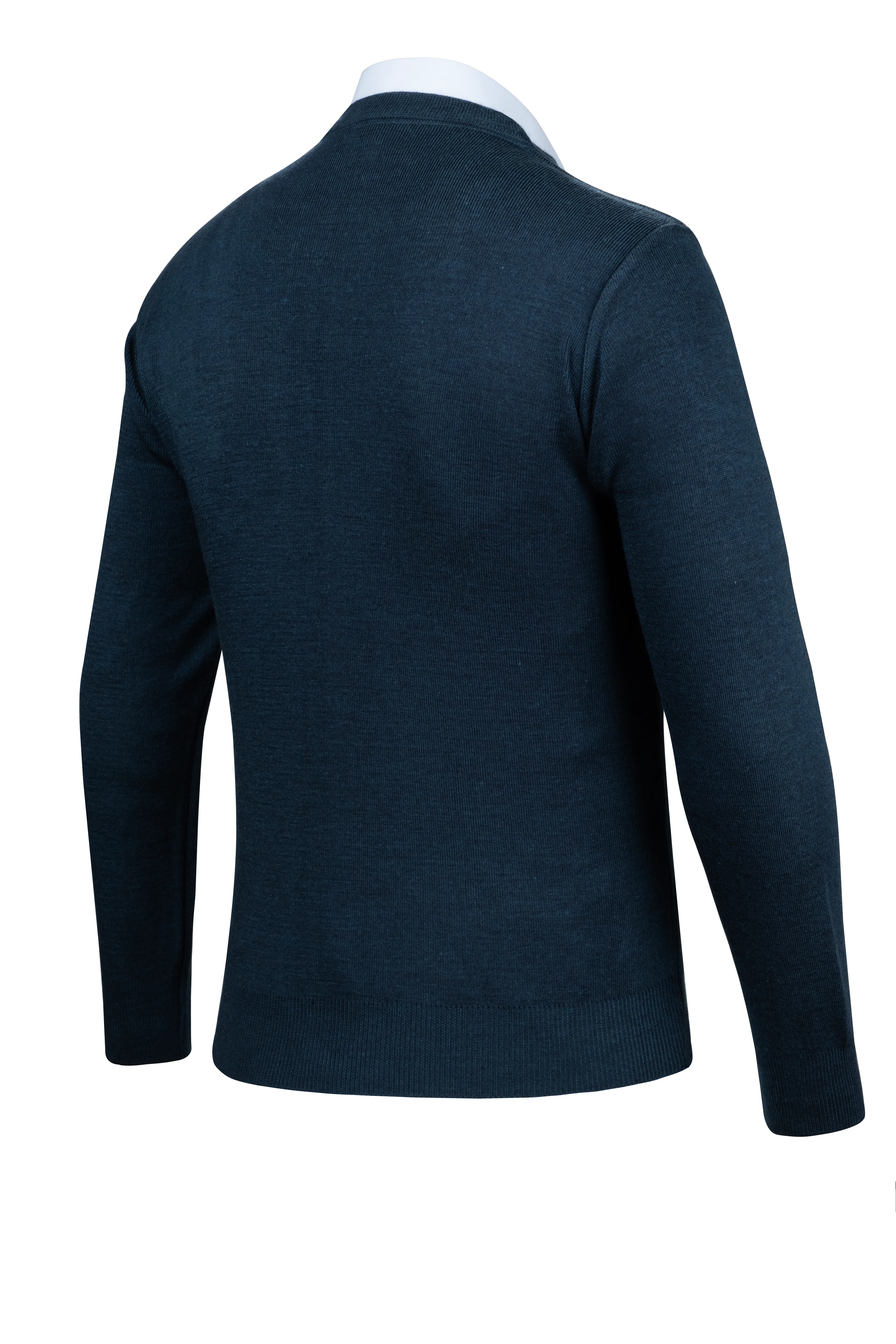 Çizgi Triko Erkek V Yaka Triko Hırka Düğmeli Cep Detaylı Desenli Çelik Örgü Klasik Kalıp - 4241M