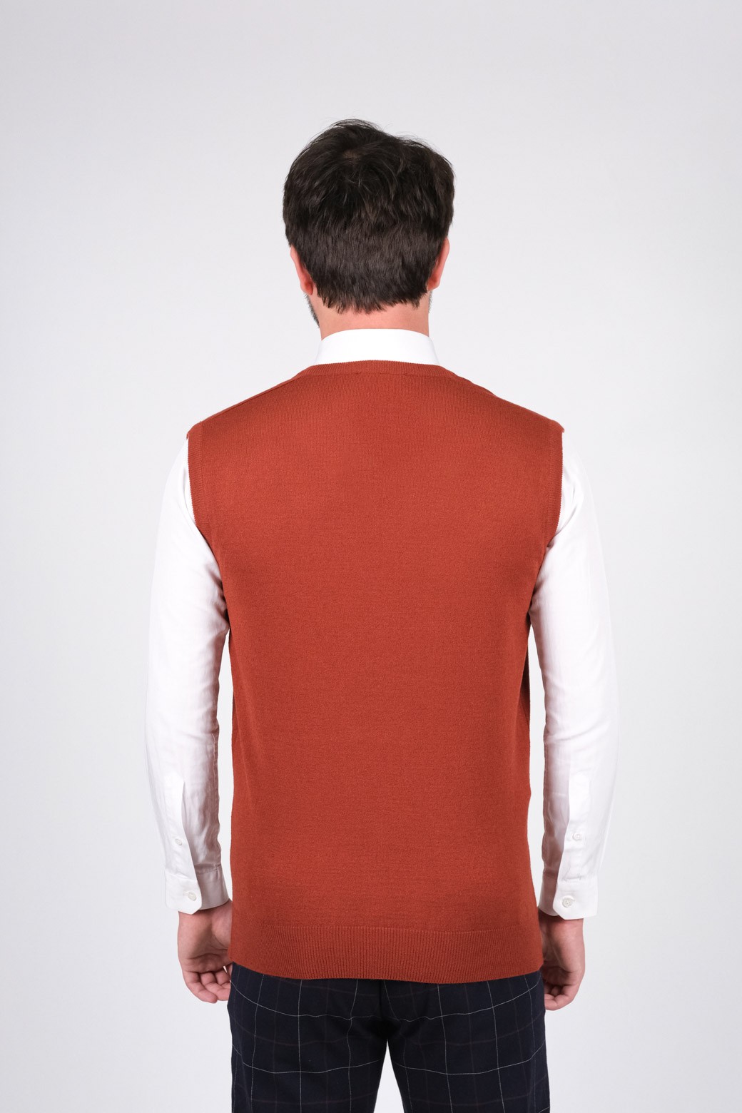 Stripe Knitwear Men's Knitwear Sweater V-Neck Solid Color Waist Elastic Winter Woven Regular Pattern - TILE