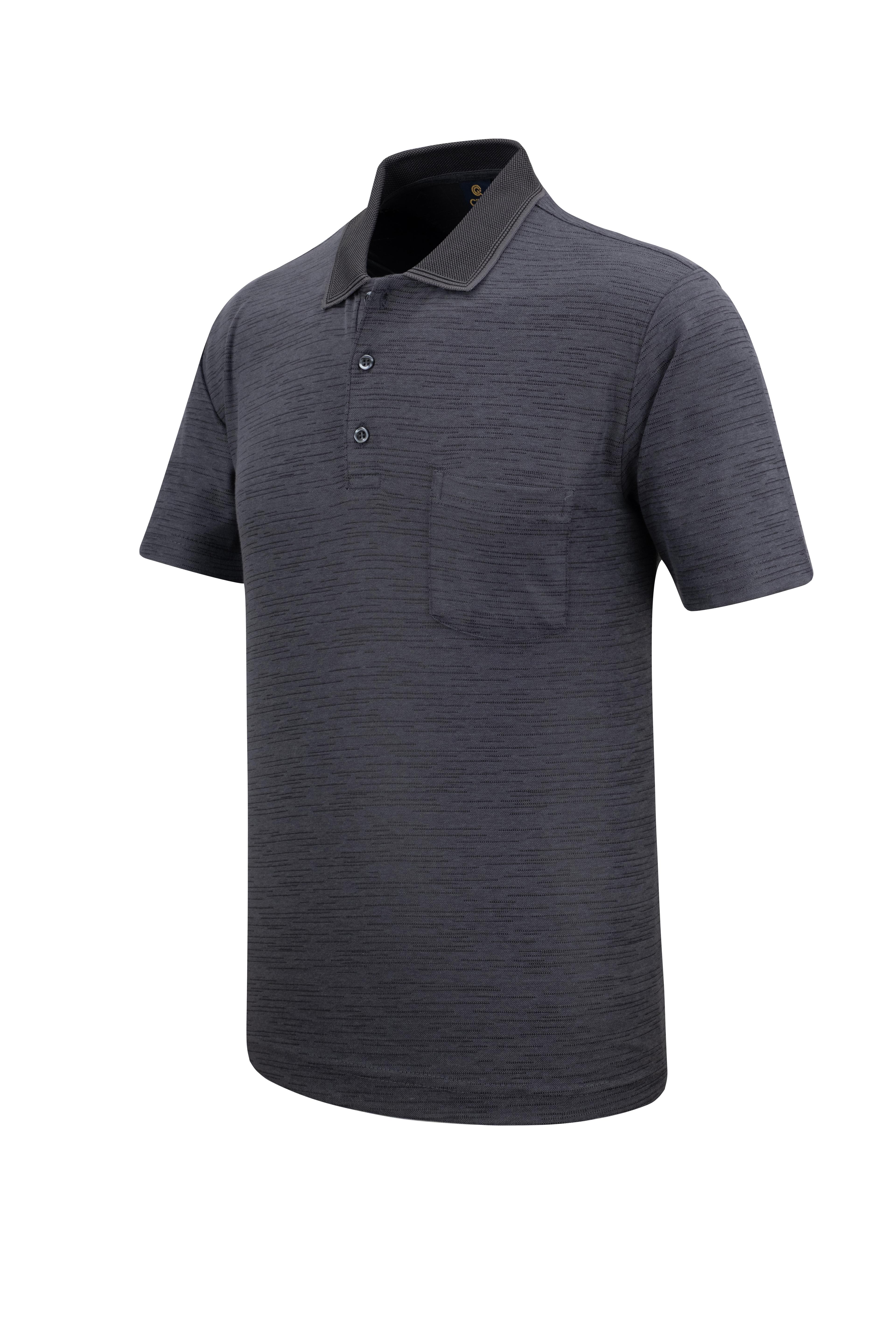 Erkek Polo Yaka Cepli Klasik Kalıp Tişört - 5114 - FÜME