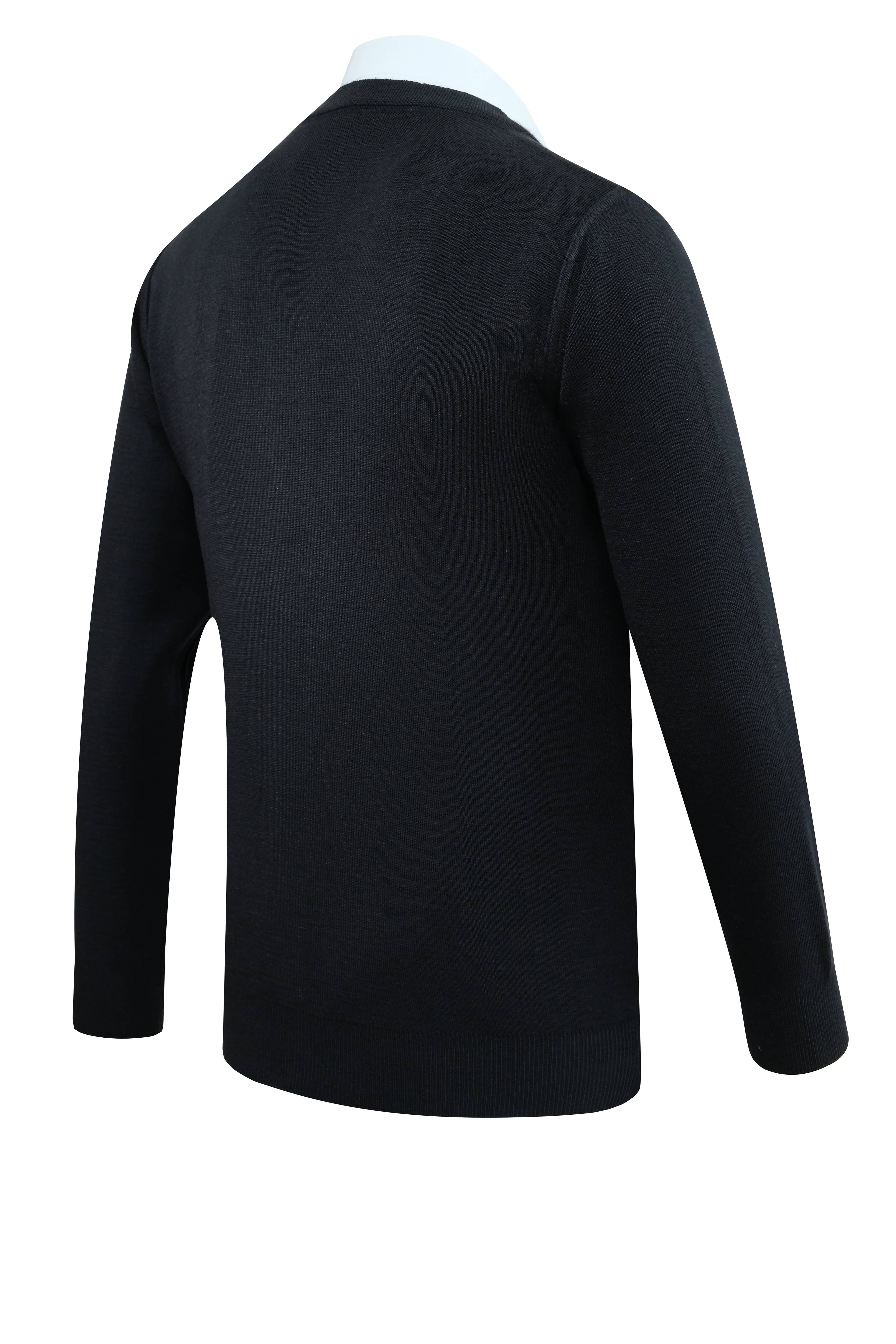 Erkek Düğmeli Yelek Cepli Desenli Çelik Örgü Klasik Kalıp - 5212M - NAVY BLUE
