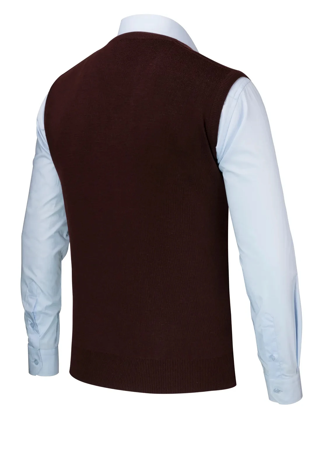 Erkek Düğmeli Yelek Cepli Desenli Çelik Örgü Klasik Kalıp - 5212L