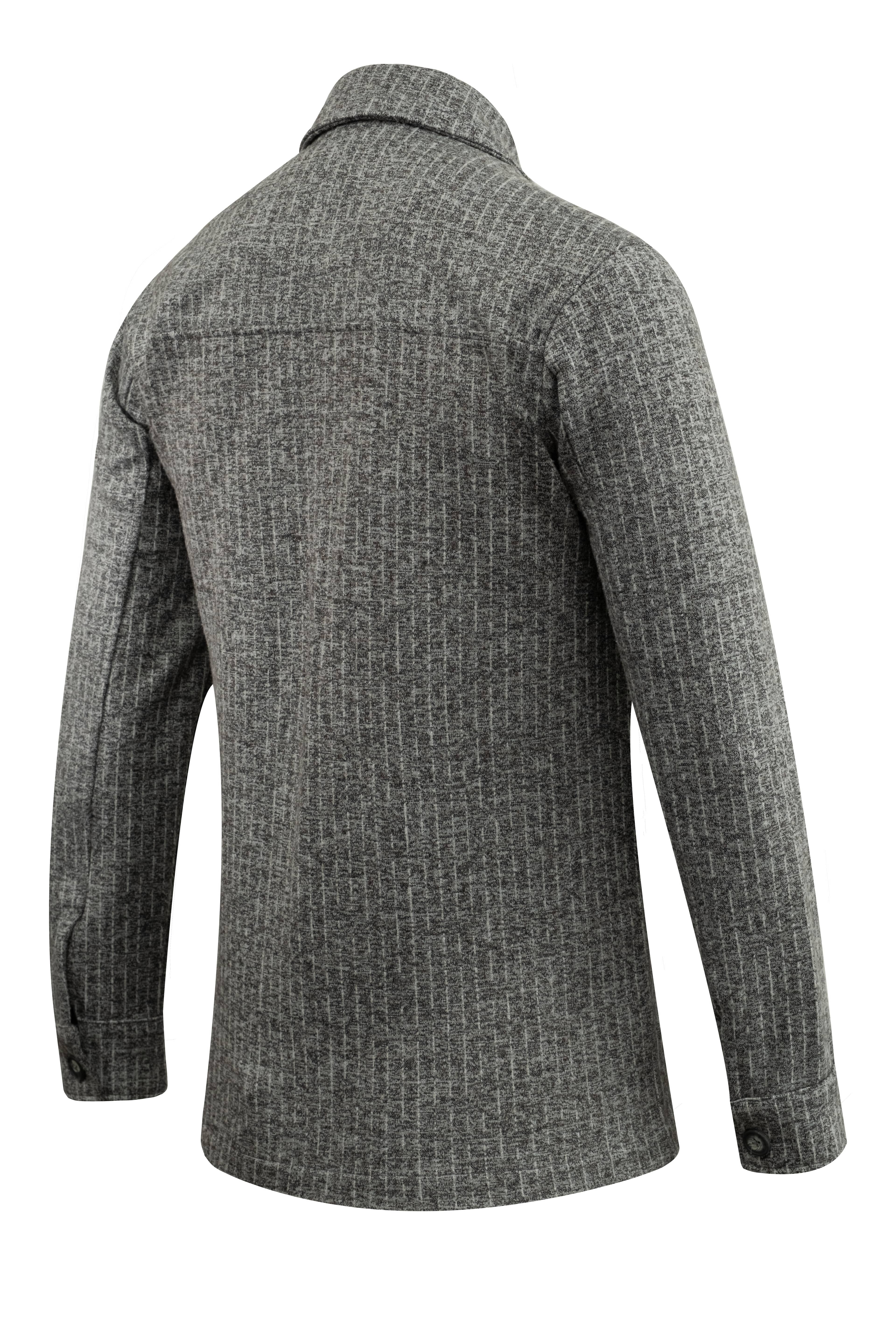 Erkek Mevsimlik Kumaş Hırka Çizgili Desenli Klasik Kalıp - 5234G - GREY