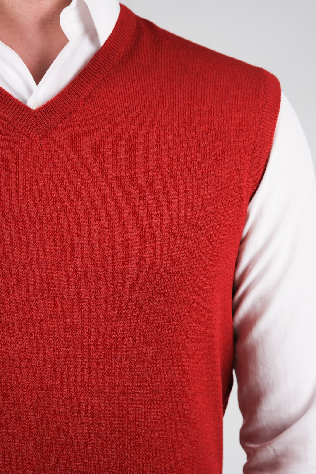 Stripe Knitwear Men's Knitwear Sweater V-Neck Solid Color Waist Elastic Winter Woven Regular Pattern - LIGHT BURGUNDY