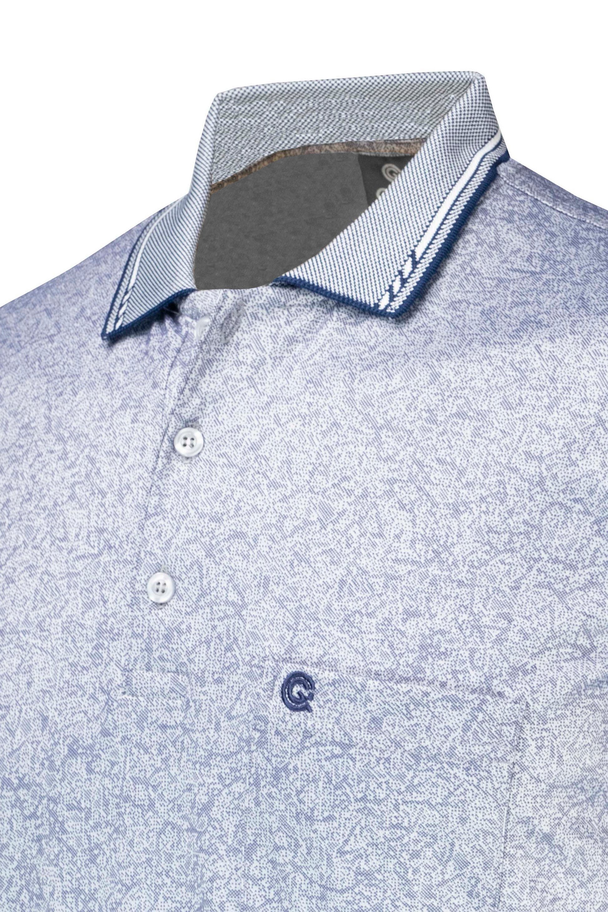 Erkek Polo Yaka Düğmeli Cepli Tişört Klasik Kalıp - LACİVERT