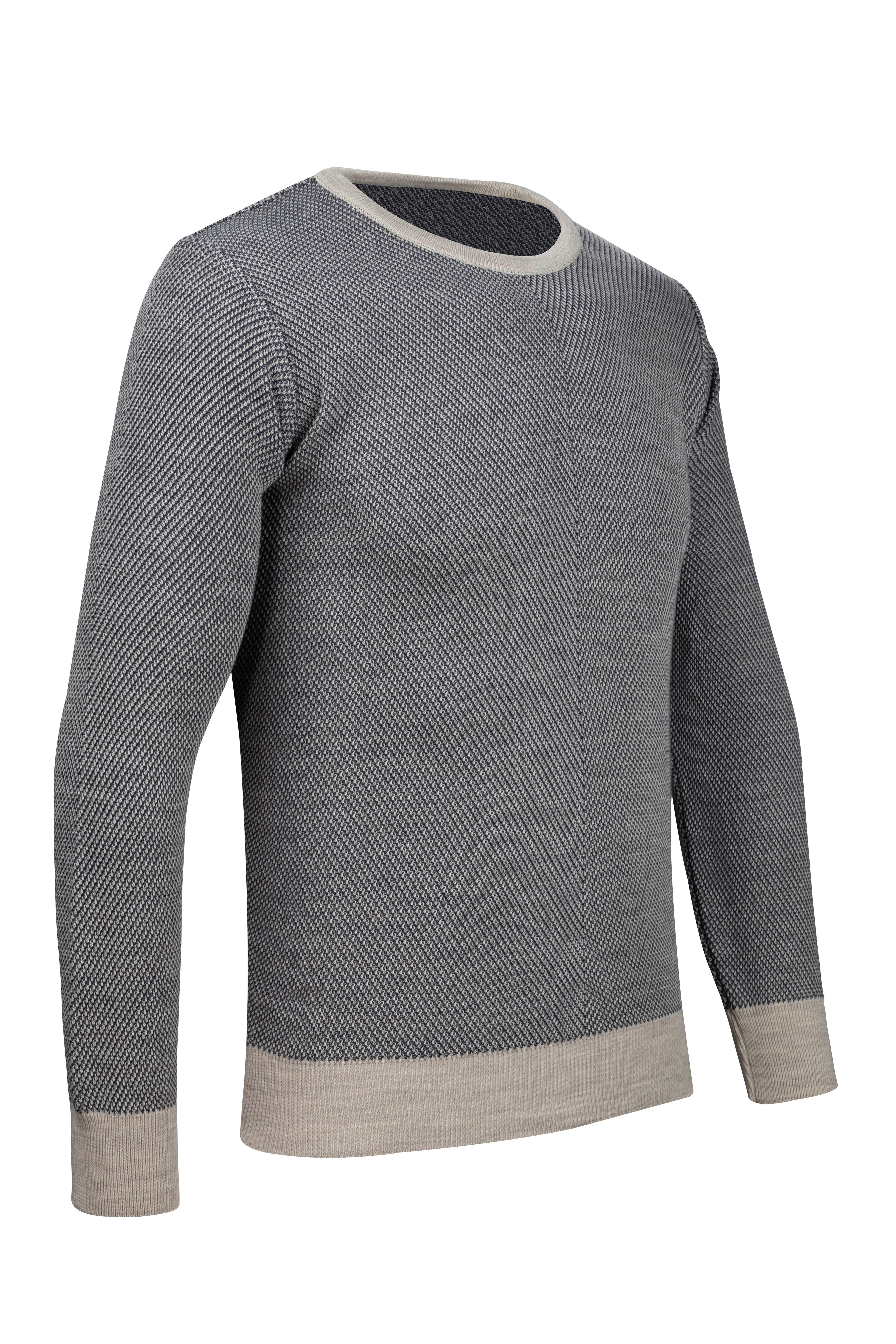 Stripe Knitwear Men's Crew Neck Knitwear Sweater Patterned Sleeve and Waist Elastic Steel Knitted Regular Pattern - 5013C - TAŞ