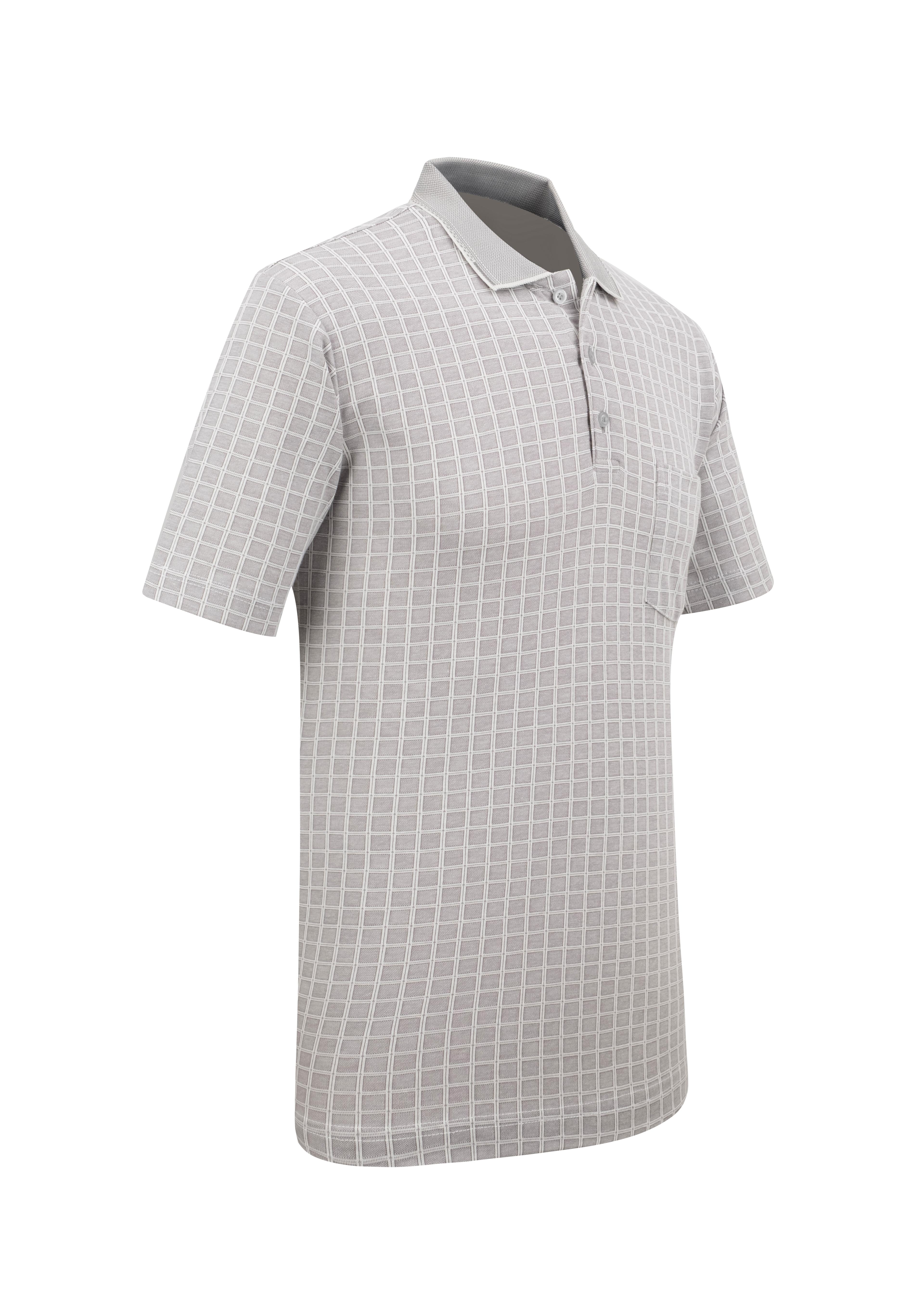 Erkek Polo Yaka Cepli Klasik Kalıp Tişört - 5117 - GRİ