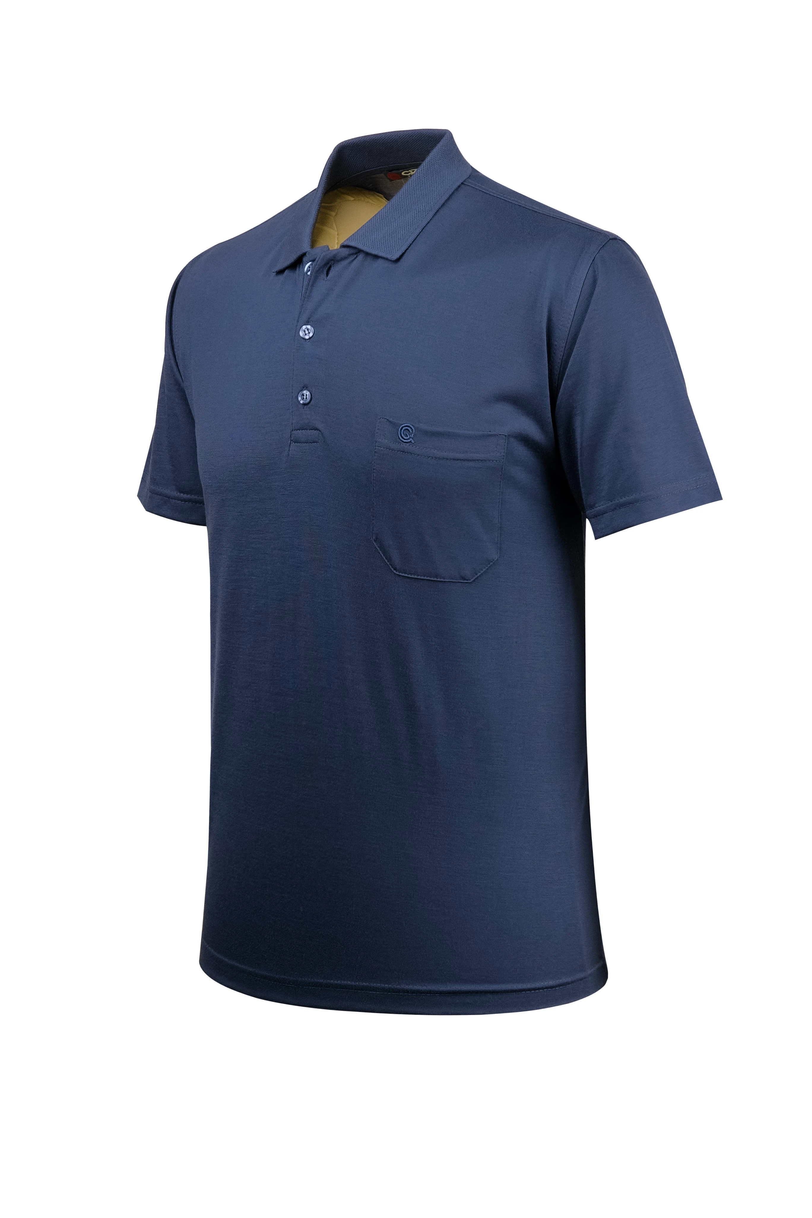 Erkek Polo Yaka Düğmeli Cepli Tişört Klasik Kalıp