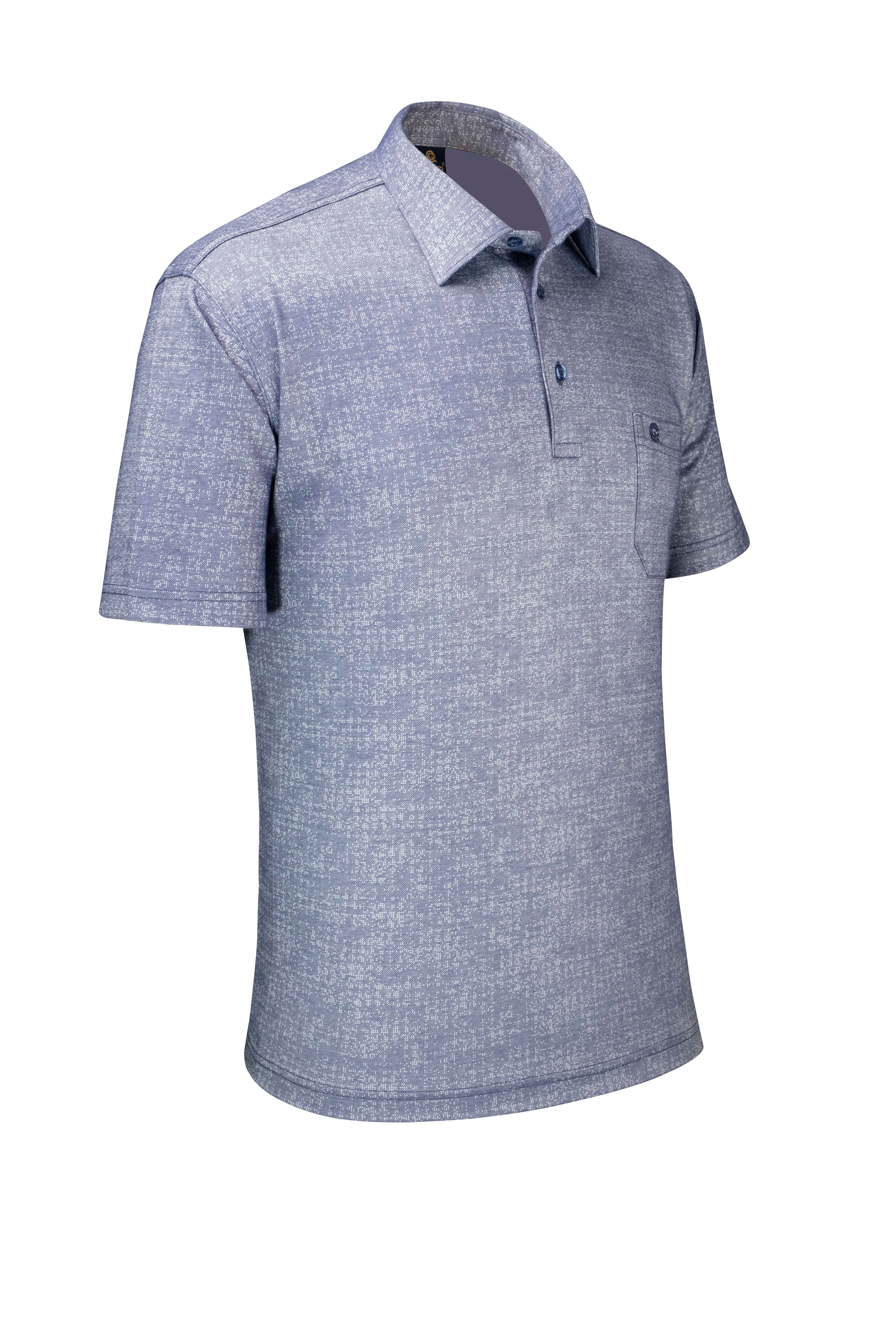 Erkek Gömlek Yaka Düğmeli Cepli Tişört Klasik Kalıp - LACİVERT