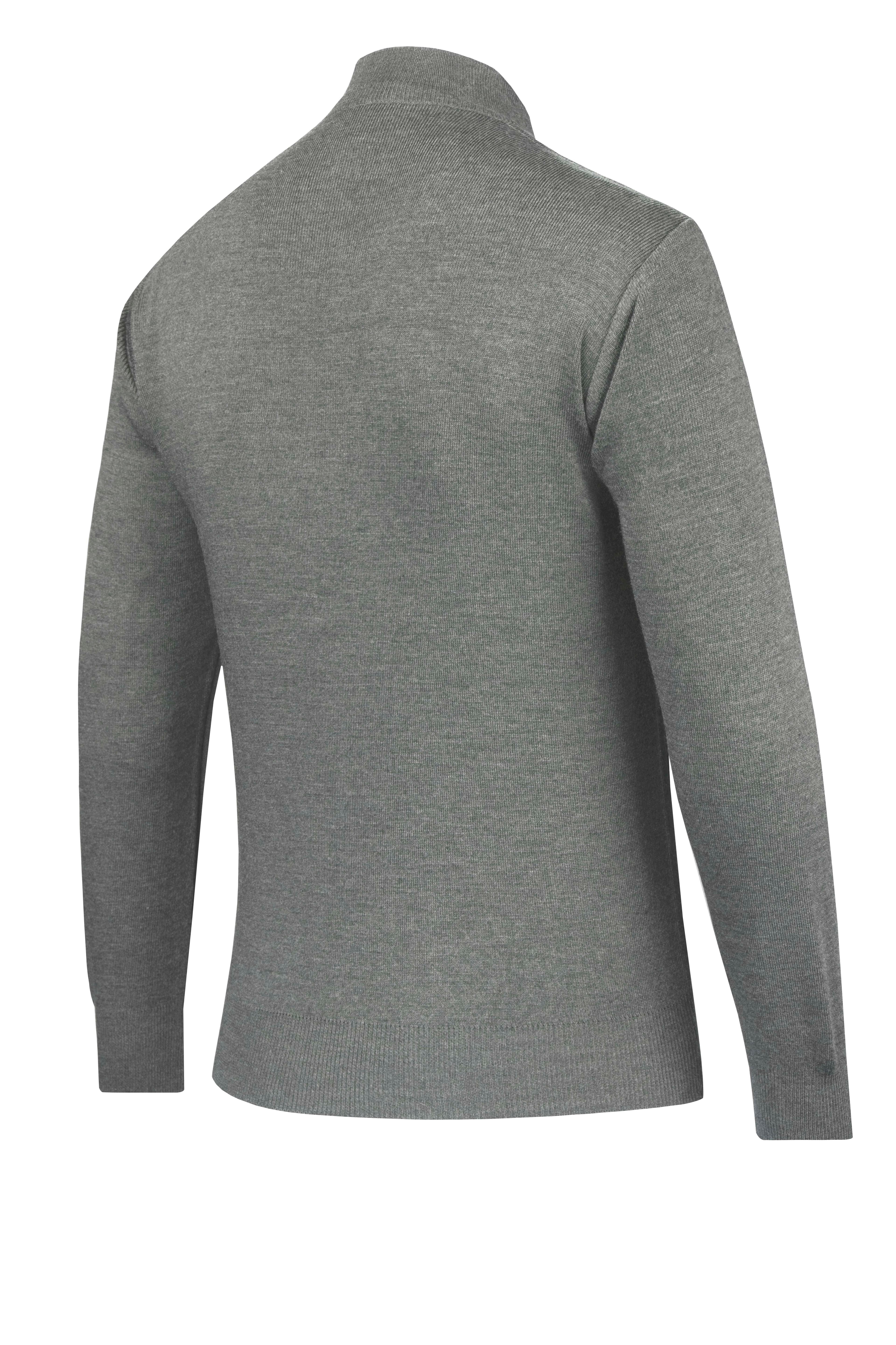 Erkek Yarım Balıkçı Kazak Desenli Çelik Örgü Klasik Kalıp - 5204B - GREY