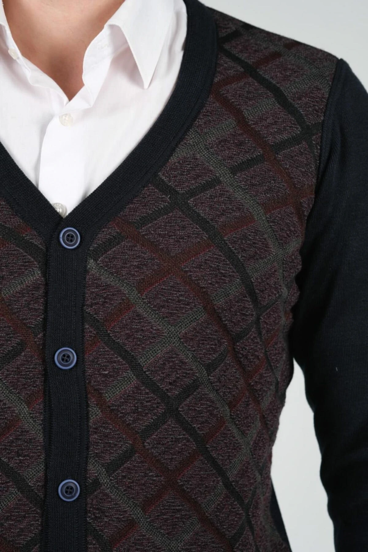 Düğmeli Erkek Triko Hirka