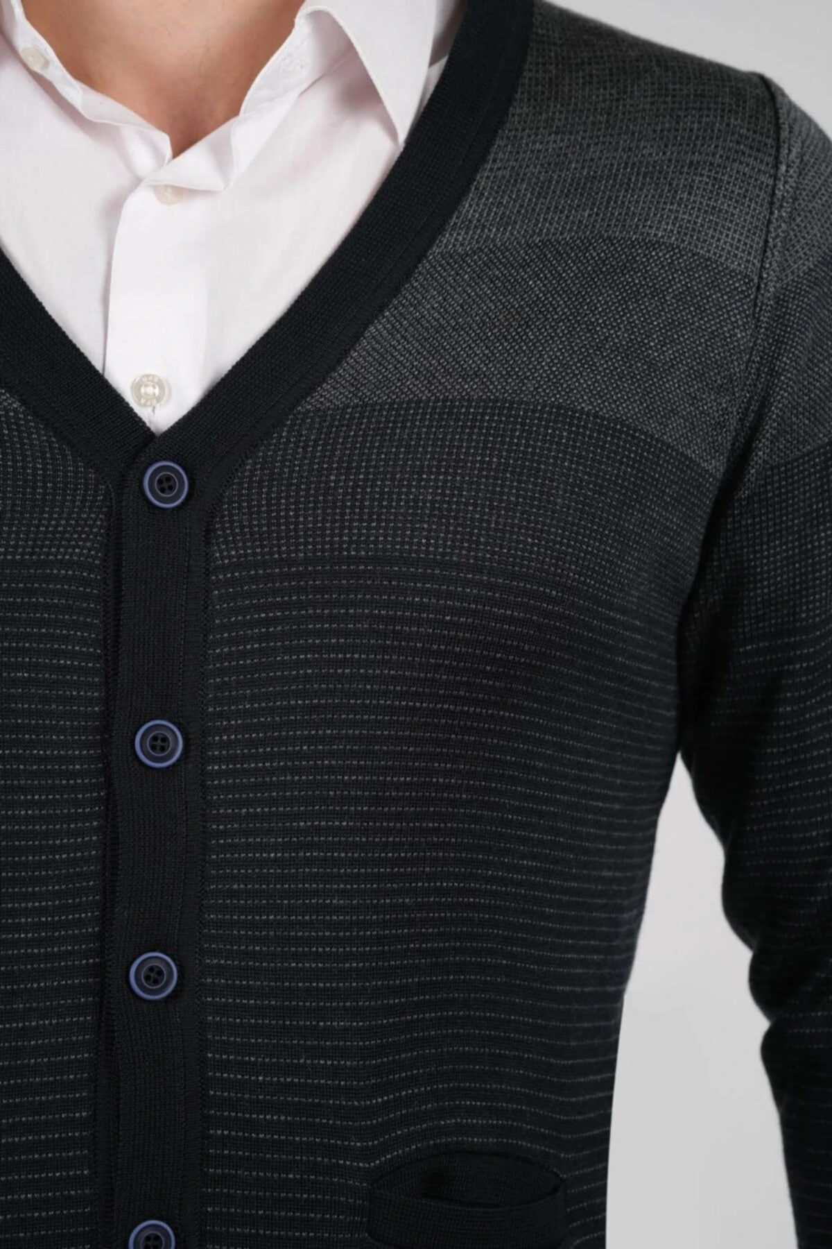 Düğmeli Erkek Triko Hirka