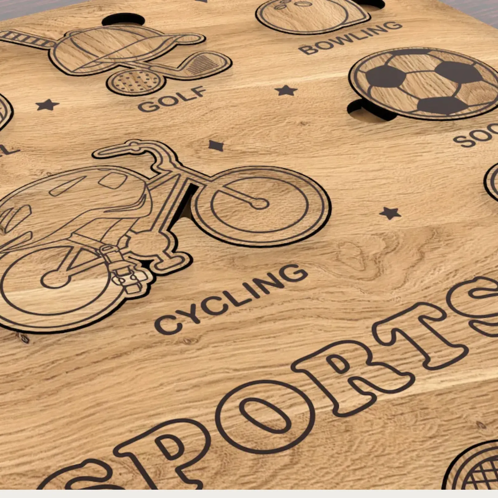 İngilizce Öğrenimine Yardımcı - Çocuklar İçin 7 Farklı Temada Puzzle 