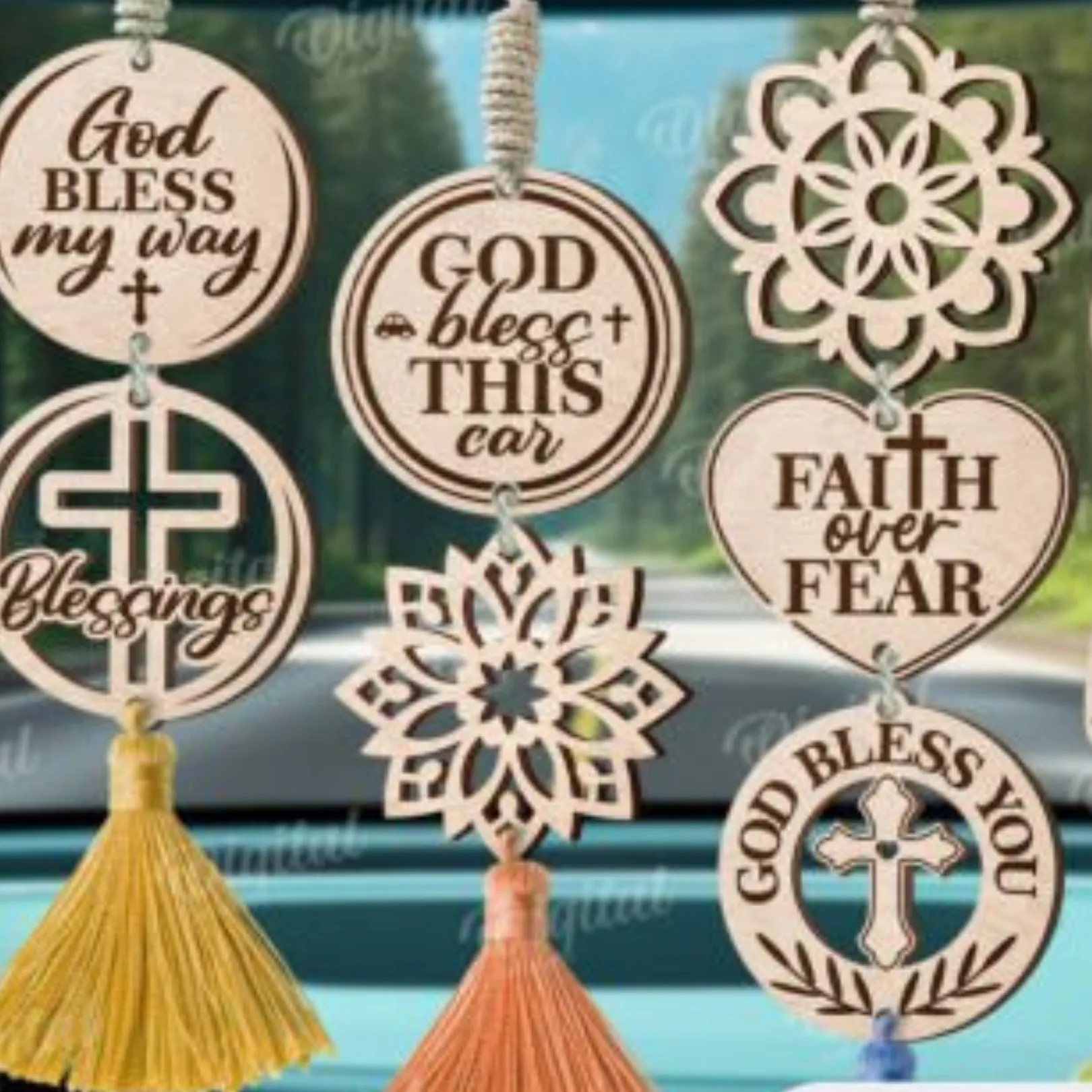 Hristiyanlık Temalı Araç Dikiz Aynası Süsü