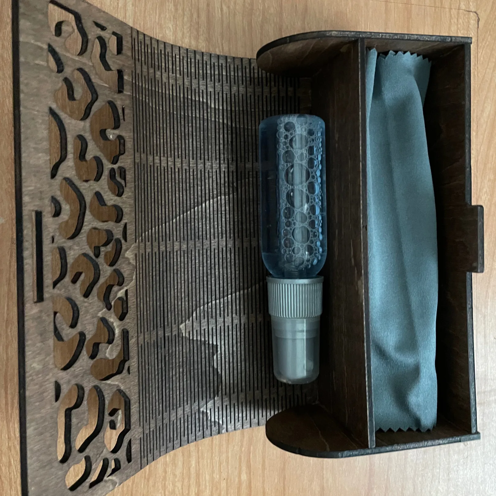 Lazer Kesim Dekoratif Gözlük ve Kalem Kutusu - Boyanabilir