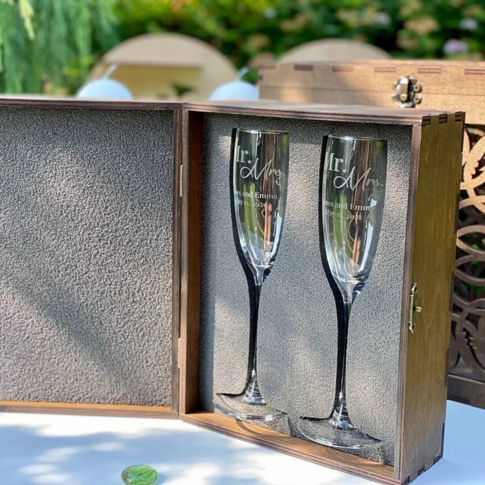 Kişiye Özel Şampanya Kadehi - Düğün Kadehleri - Kutu Opsiyonlu Paşabahçe Nude Terroir Şampanya Kadehi