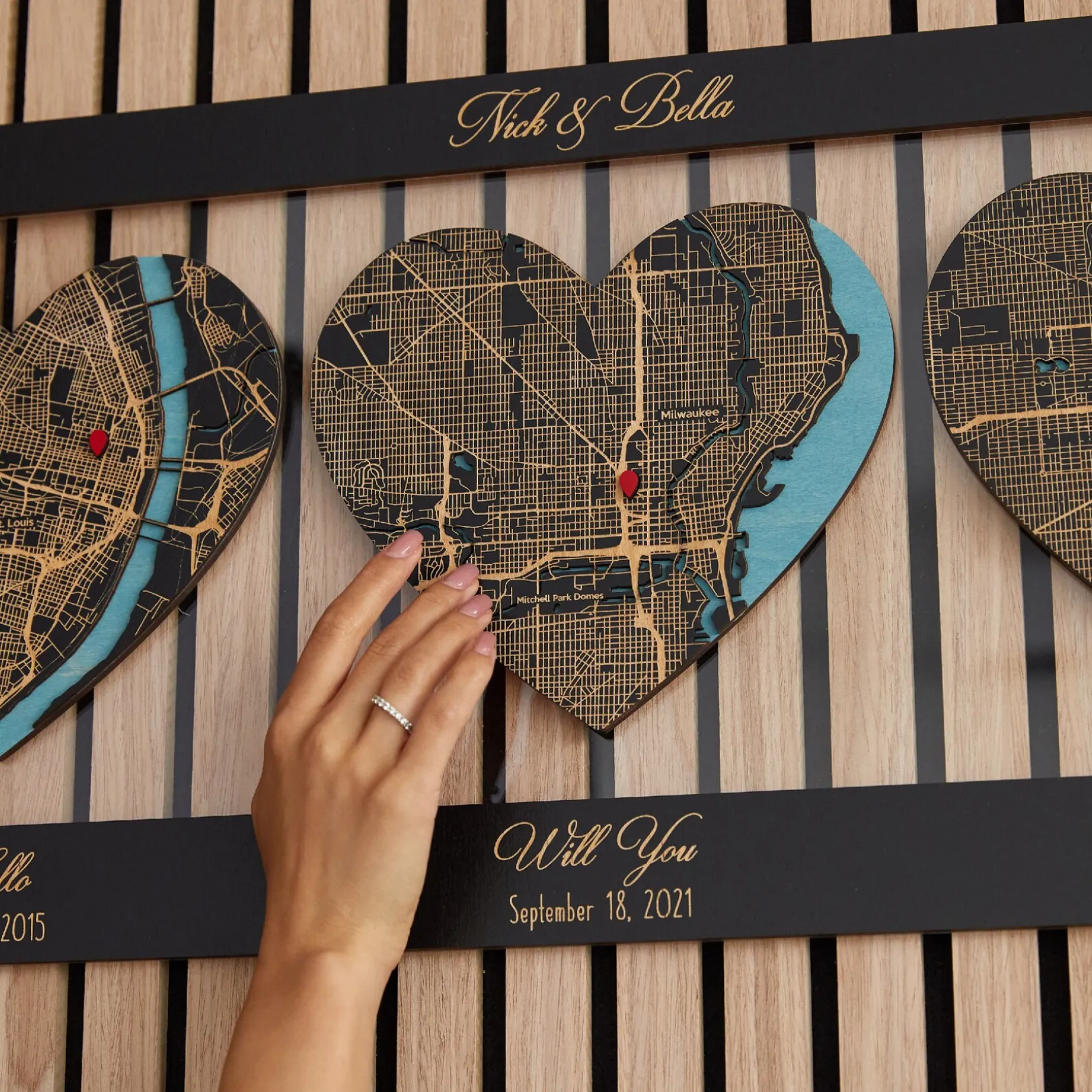 Kişiselleştirilebilir Özel Şehir - Buluşma - Konum Haritalı Dekoratif Tablo - Masaüstü Olarakta Kullanılabilir