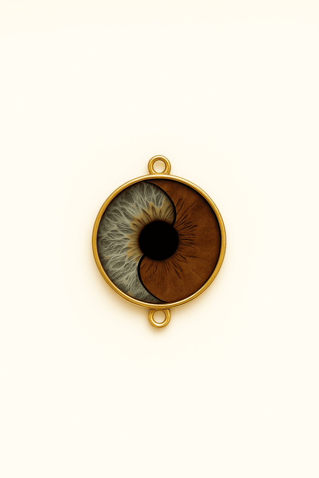 12mm Gold Çiftlere Özel Tasarım İris Bileklik - Yin-Yang Tasarım