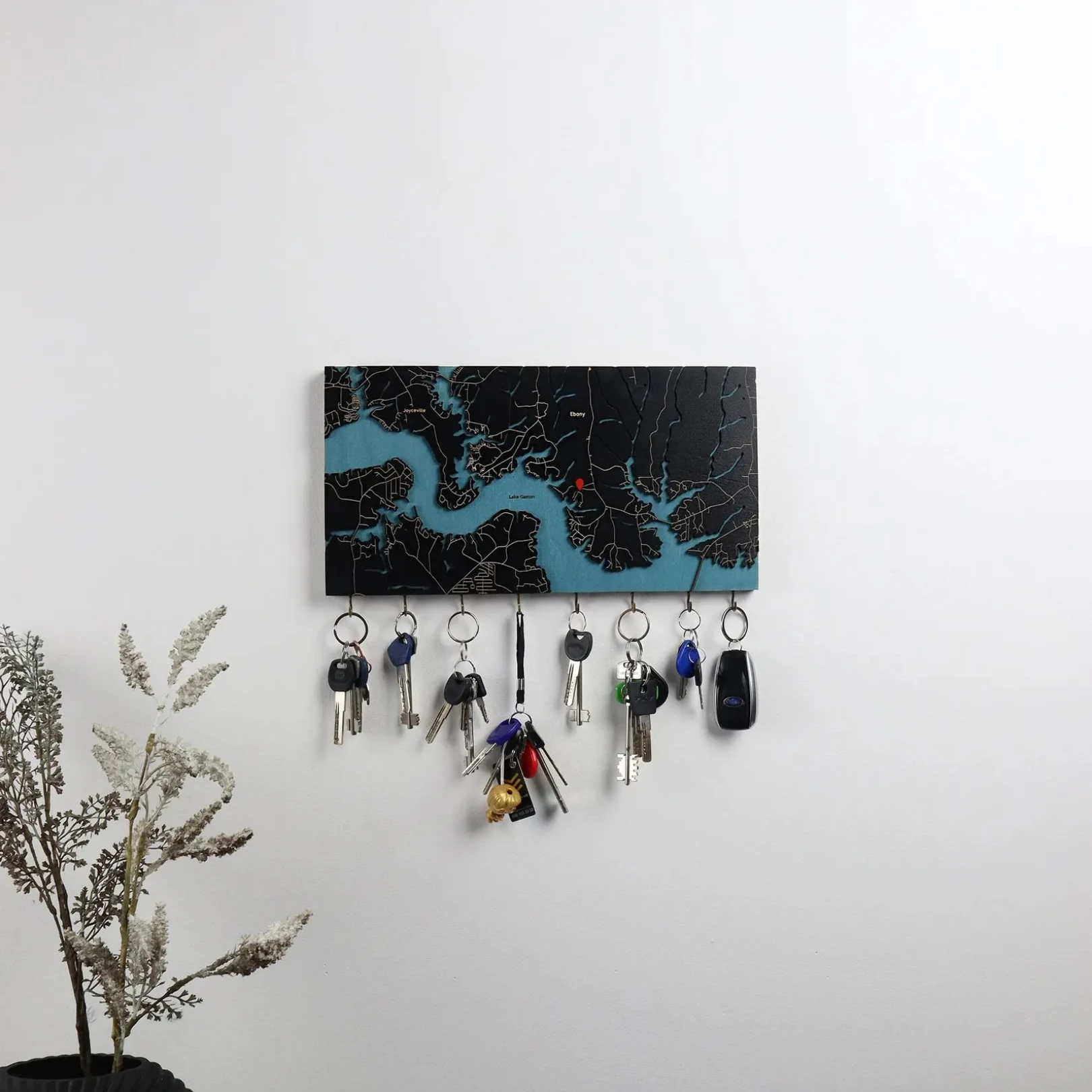 Kişiye Özel Haritalı Anahtarlık Askısı - 3 Farklı Boyut 3 Farklı Renk