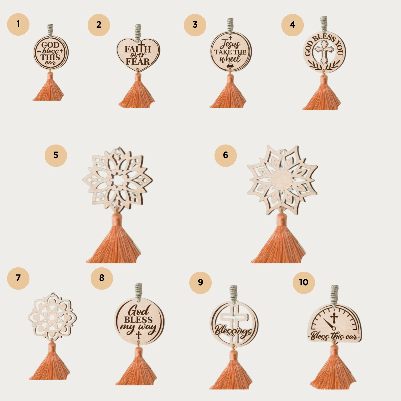 Hristiyanlık Temalı Araç Dikiz Aynası Süsü