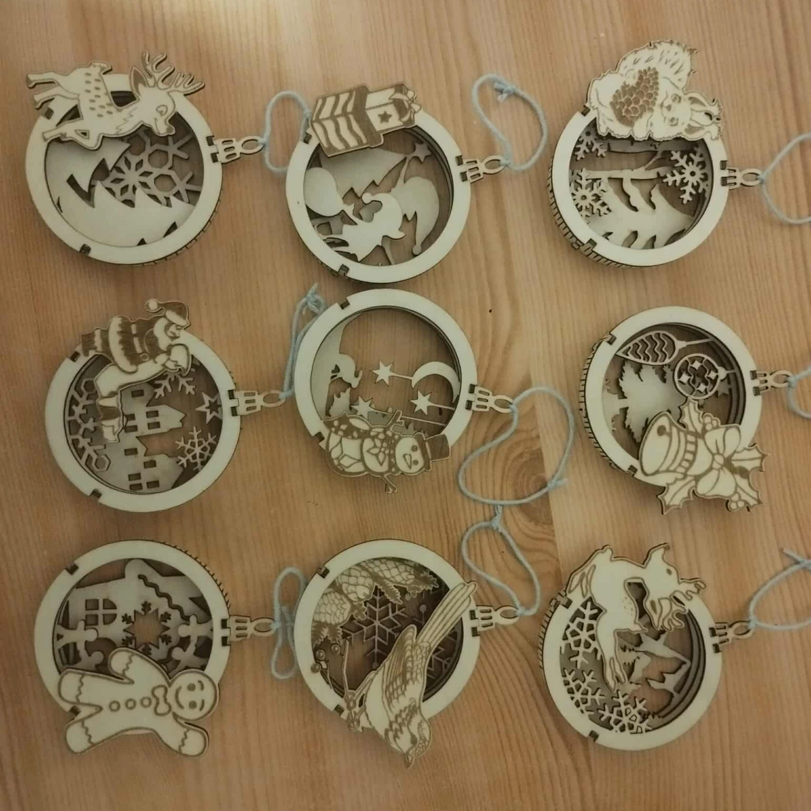 3 Boyutlu 9 Farklı Temada Yılbaşı Ağacı Süsü