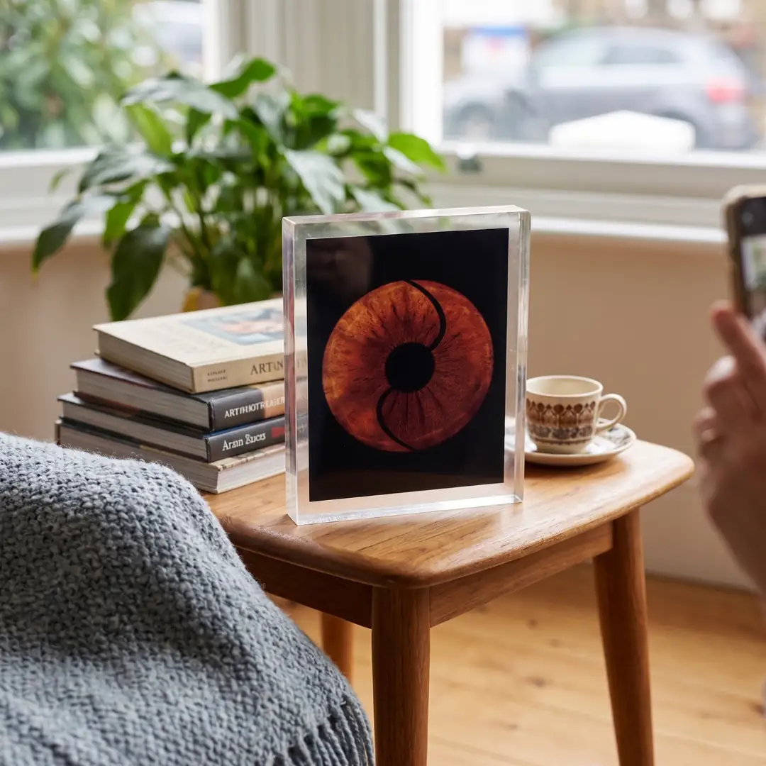 Masaüstü İris Fotoğrafı Tablosu Duo Yin-Yang Tasarım