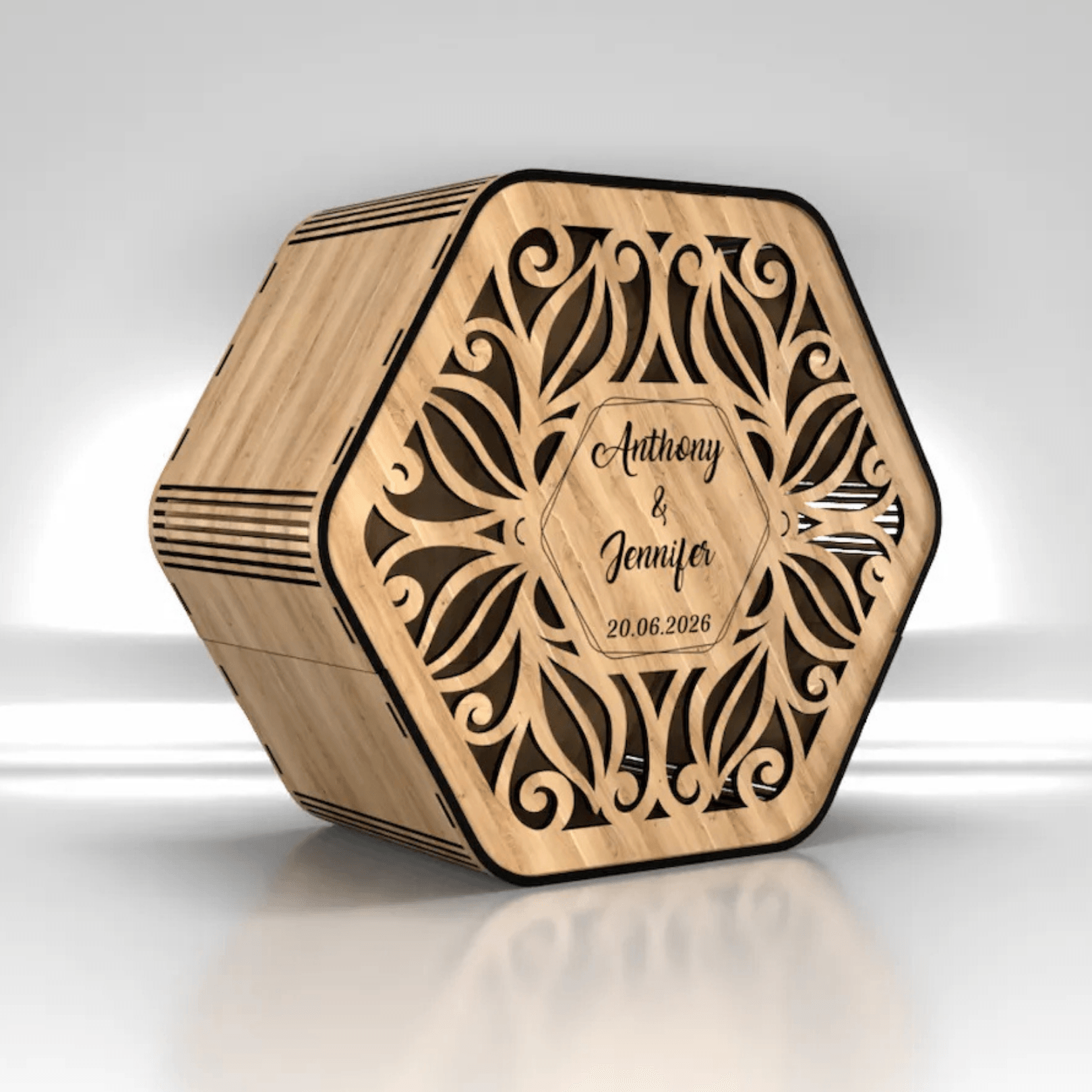 Düğün Zarf Kutusu - Dekoratif Para Sandığı - Kişiye Özel Hediyelik Kutu