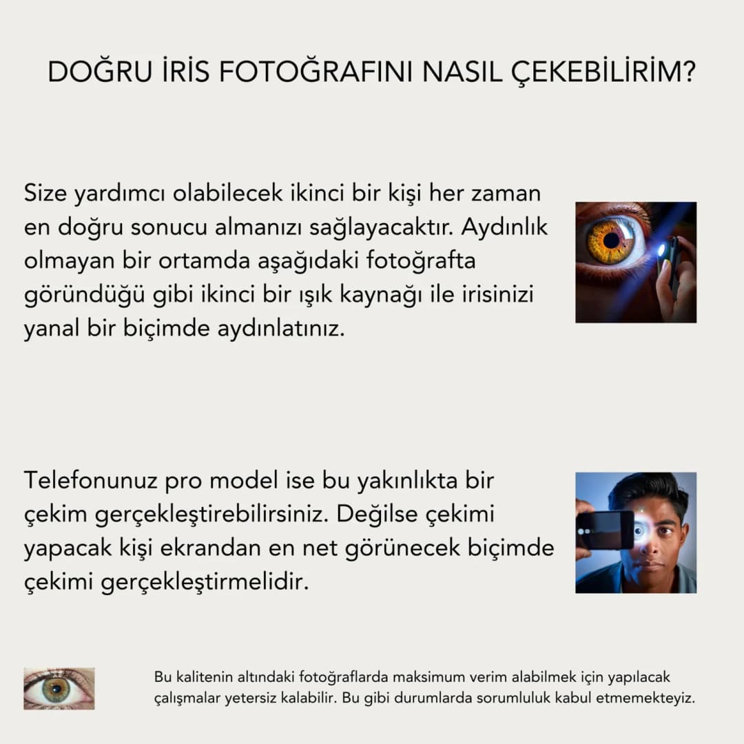 Evde İris Fotoğrafını Çekebilmenin Pratik Yolu