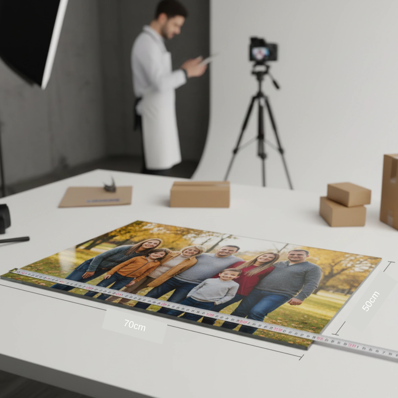 Kişiye Özel Fotoğraflardan Üretilen 50cm 70cm Cam Tablo