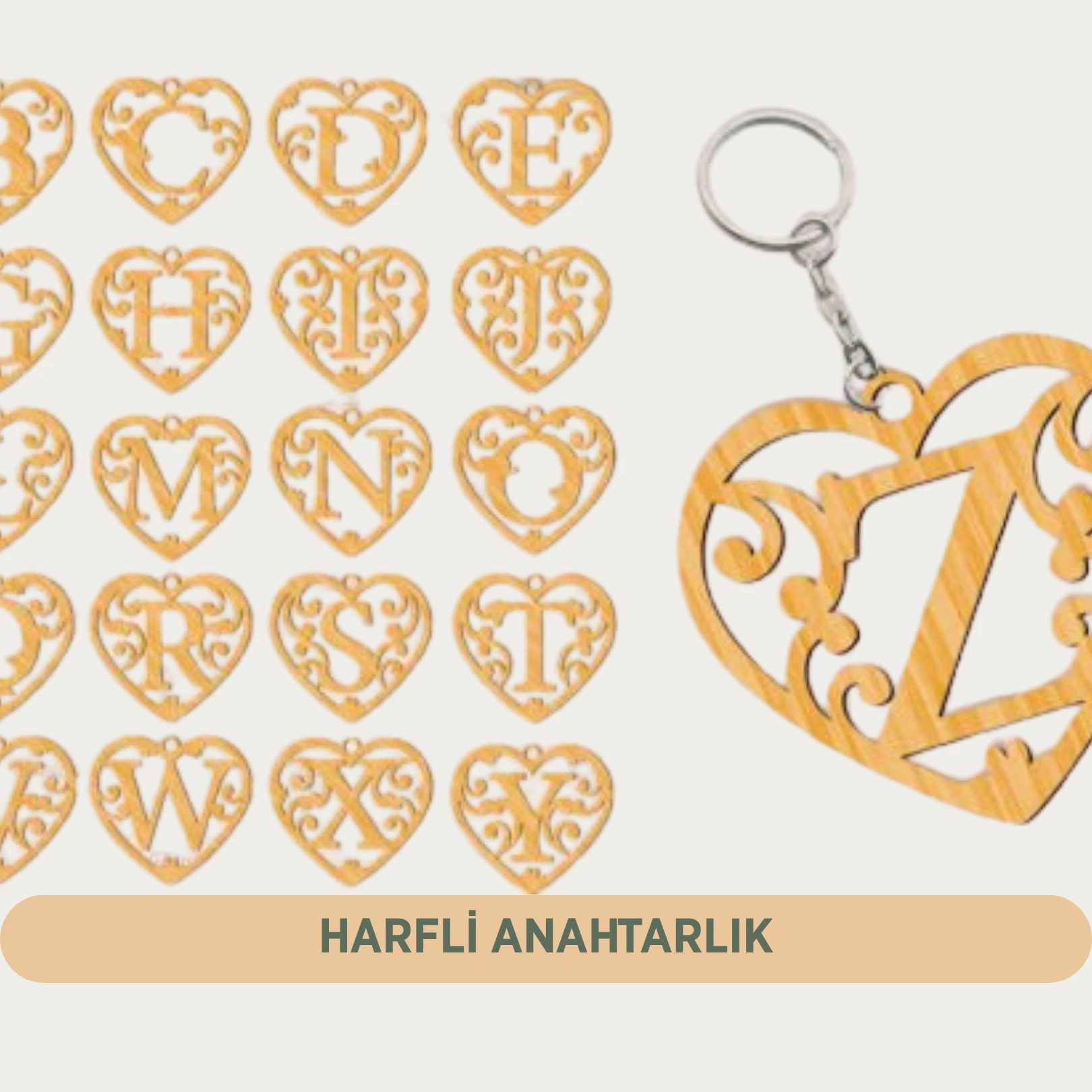 Alfabe Anahtarlık - İsim Baş Harfinden Anahtarlık