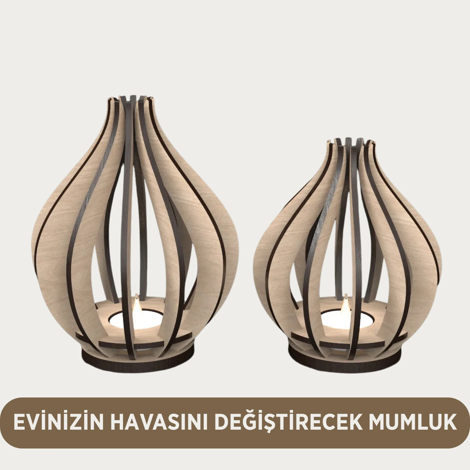İkili Modern Tasarım Mumluk - Dekoratif Mumluklar İle Evinizin Havasını Değiştirin