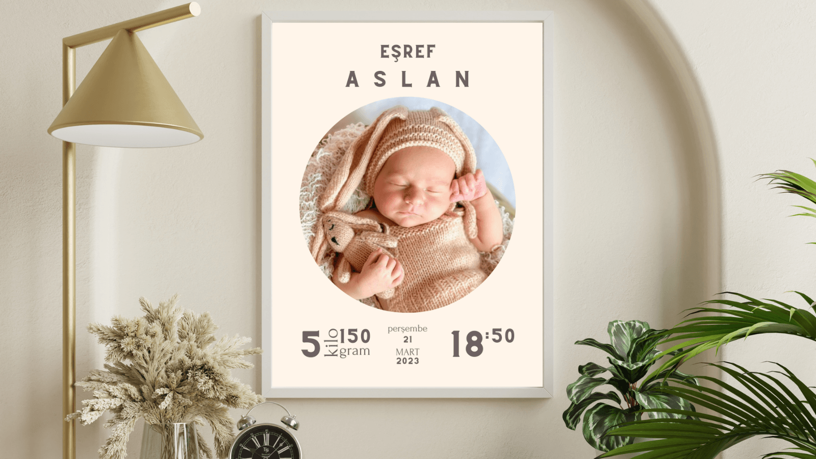 Kişiselleştirilebilir Bebek Anı Tablosu - Şık Bir Hediye