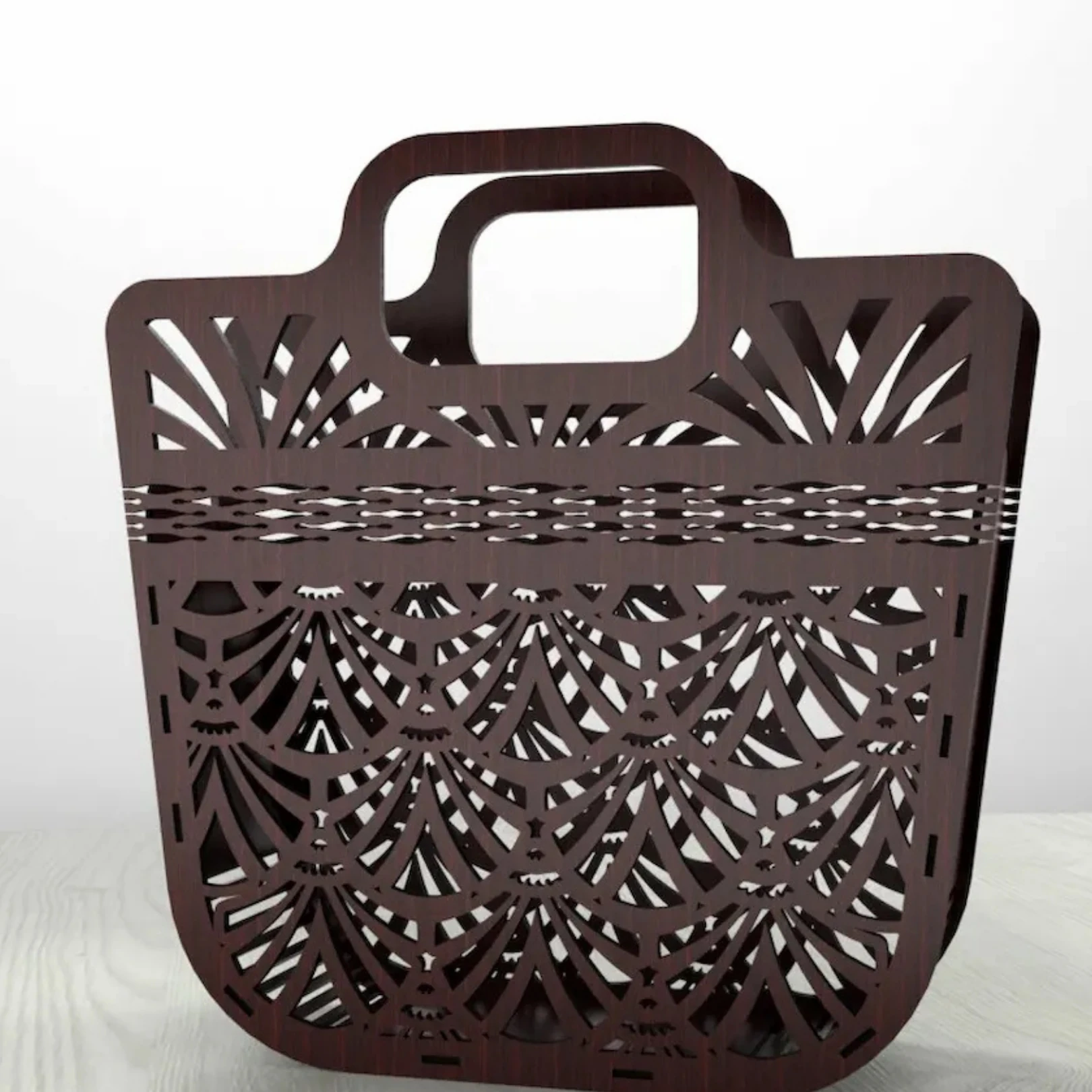 Dekoratif Lazer Kesim Çanta - Aksesuar ve Dekor Olarak Kullanılabilir