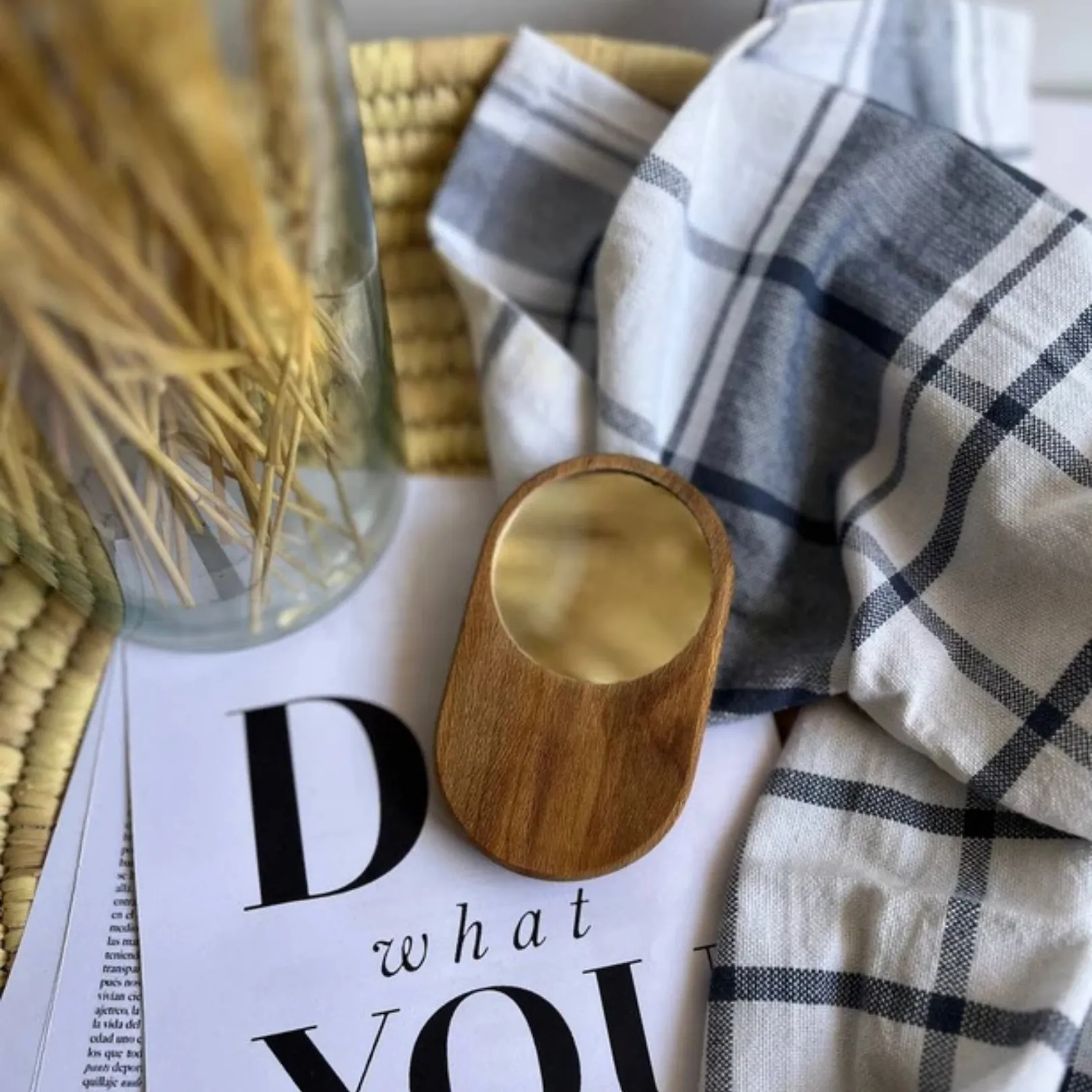 Kişiselleştirilebilir Cep Aynası - Sevdiğinize En Güzel Hediye Ağaç El Aynası